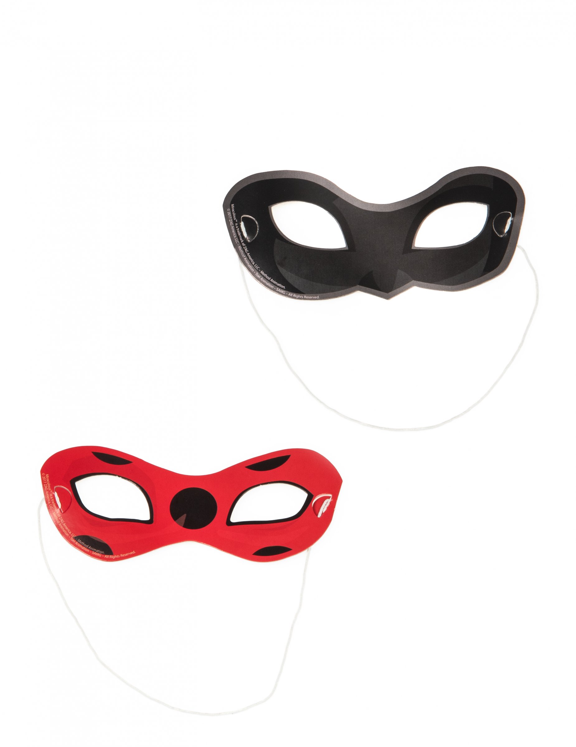 Miraculous-Augenmasken 8 Stück schwarz-rot