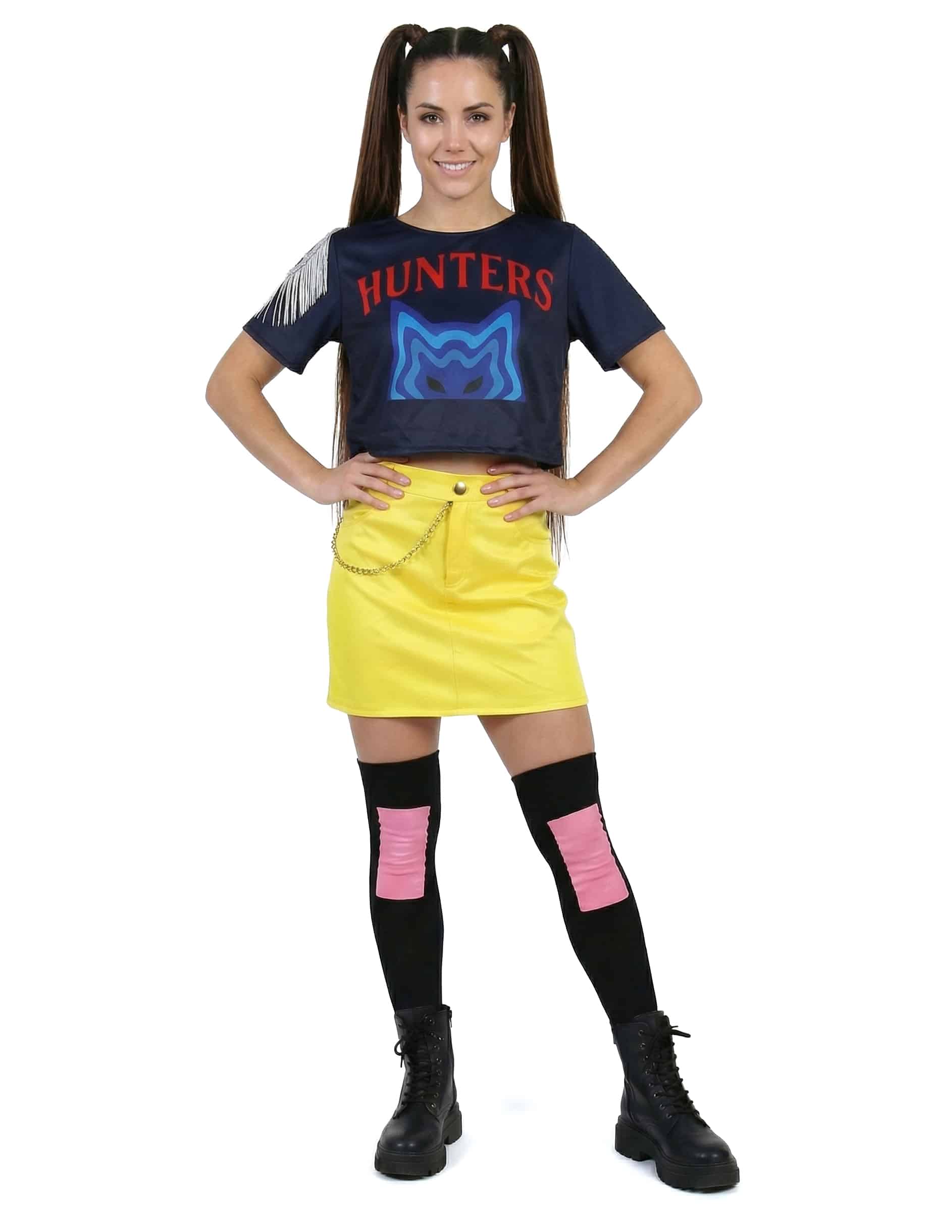 Miss Kpop Kostüm für Erwachsene blau-gelb
