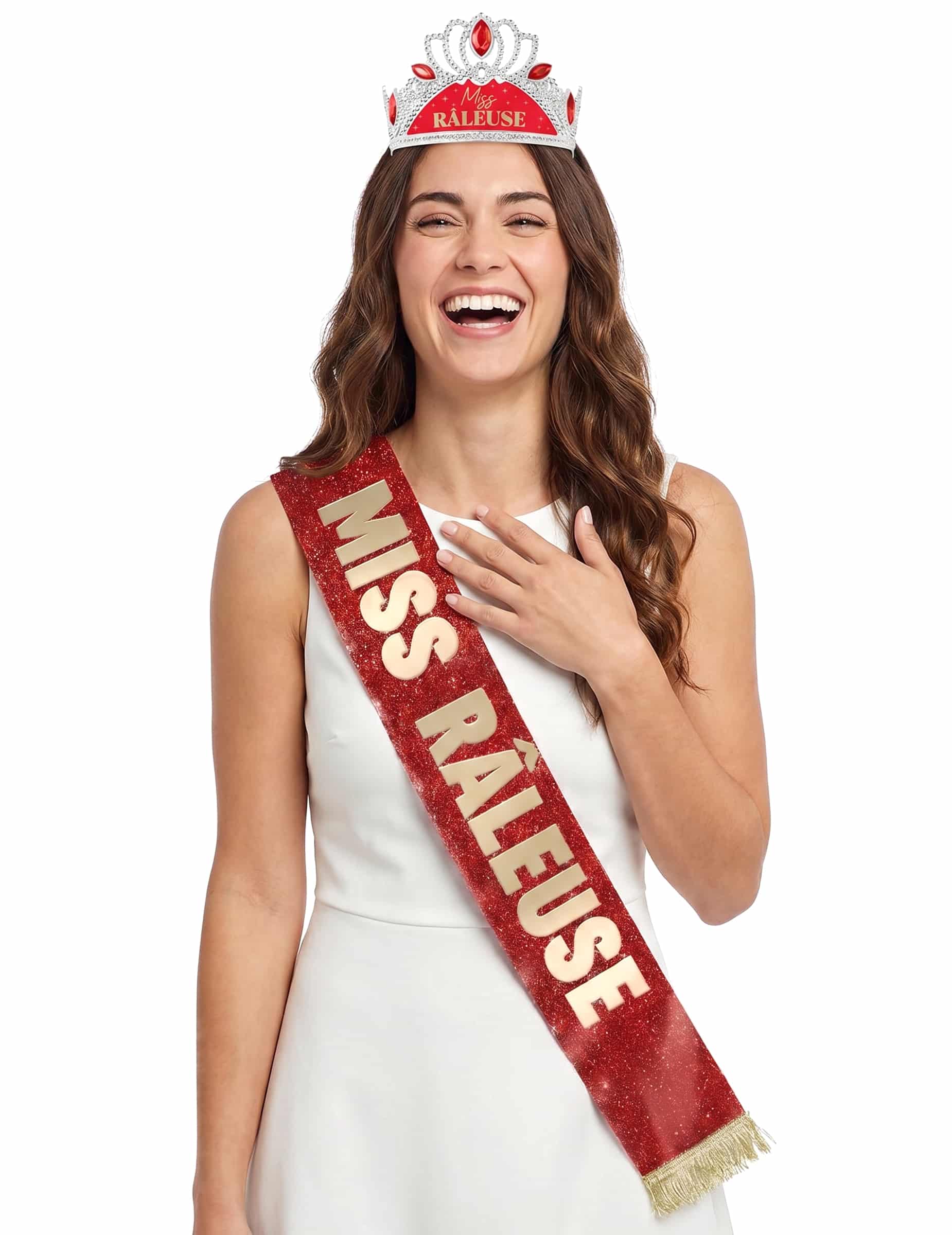 Miss Ráleuse Schärpe und Diadem Set