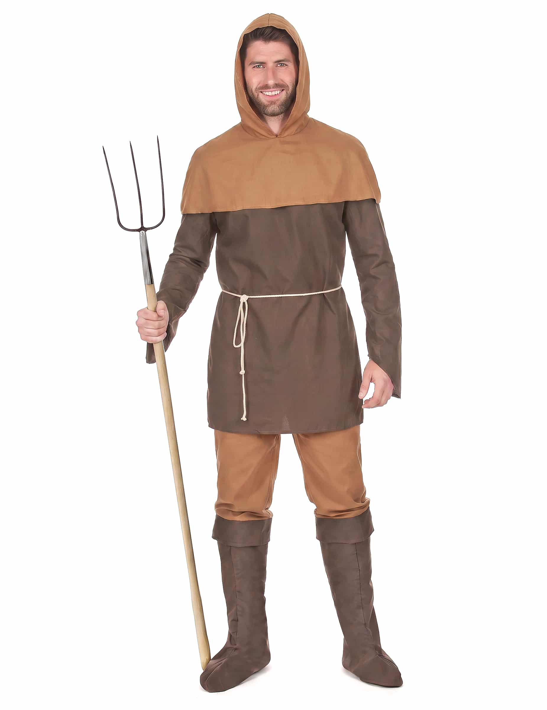 Mittelalter Bauerkostüm für Herren braun