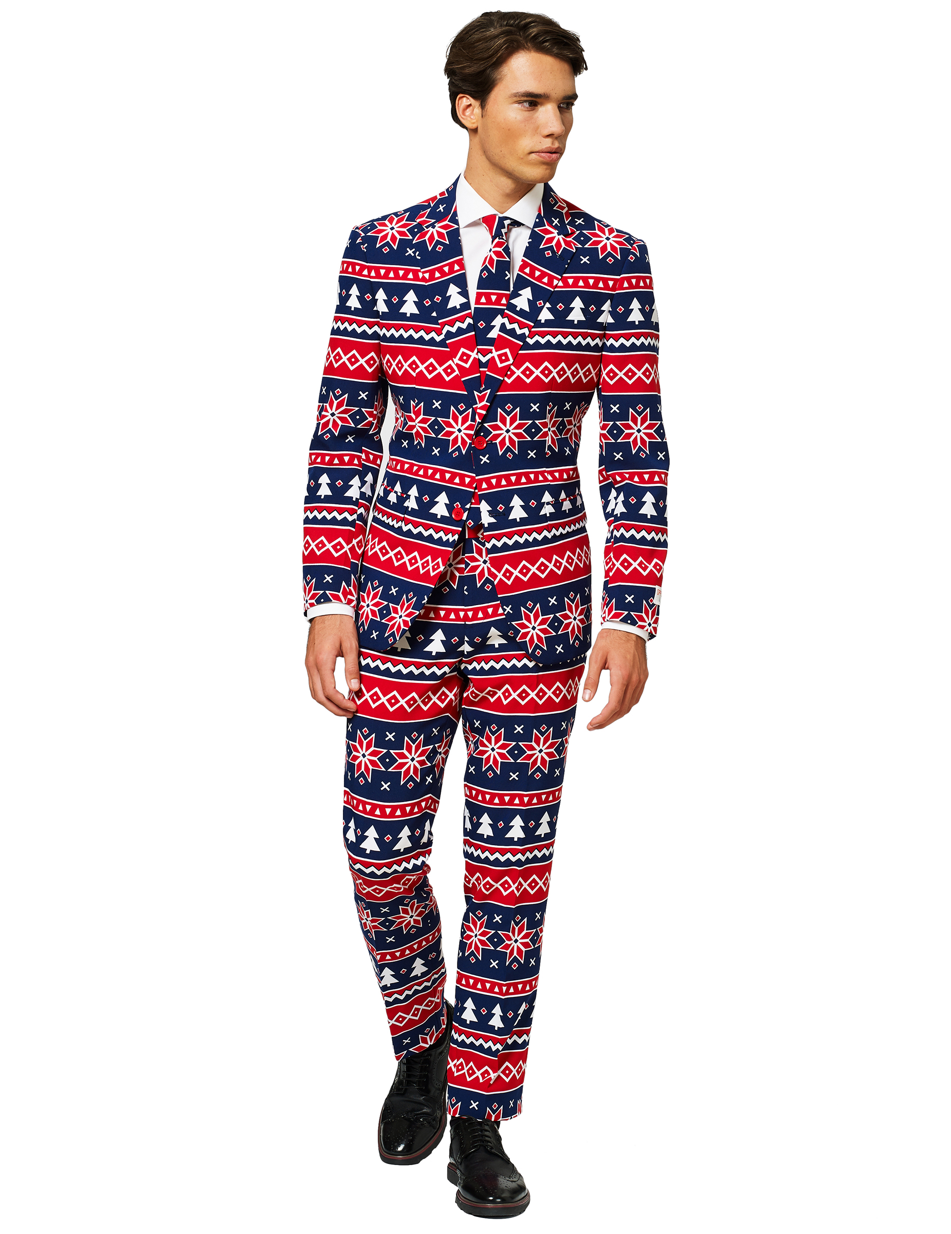 Mr. Nordic Weihnachtsanzug für Herren von Opposutis blau-rot-weiss