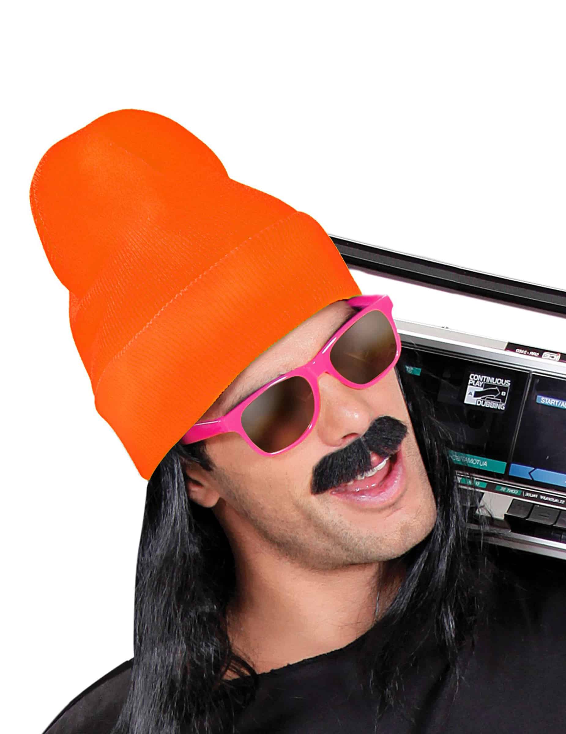 Mütze Neon Orange Beanie orange neon für Erwachsene