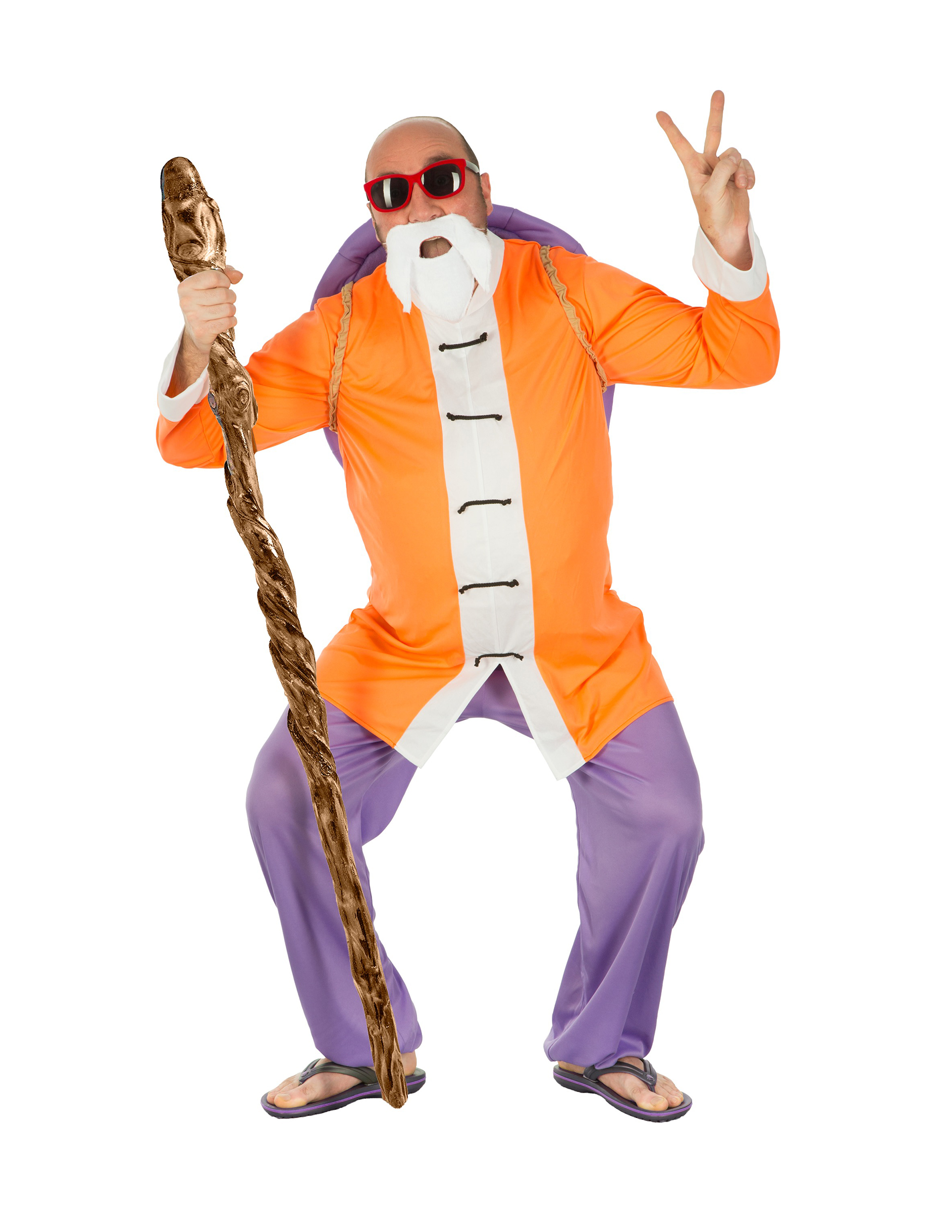 Muten Roshi-Kostüm Dragon Ball-Lizenzkostüm Der Herr der Schildkröten orange-lila