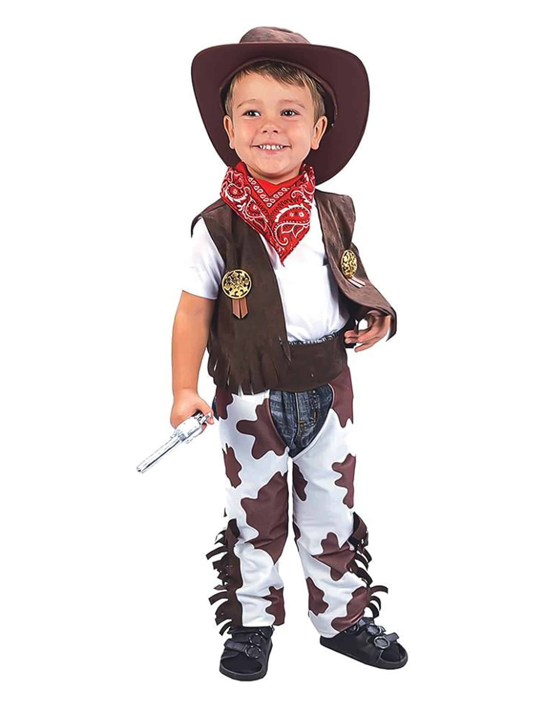 Mutiger Cowboy-Kinderkostüm Wilder Westen bunt