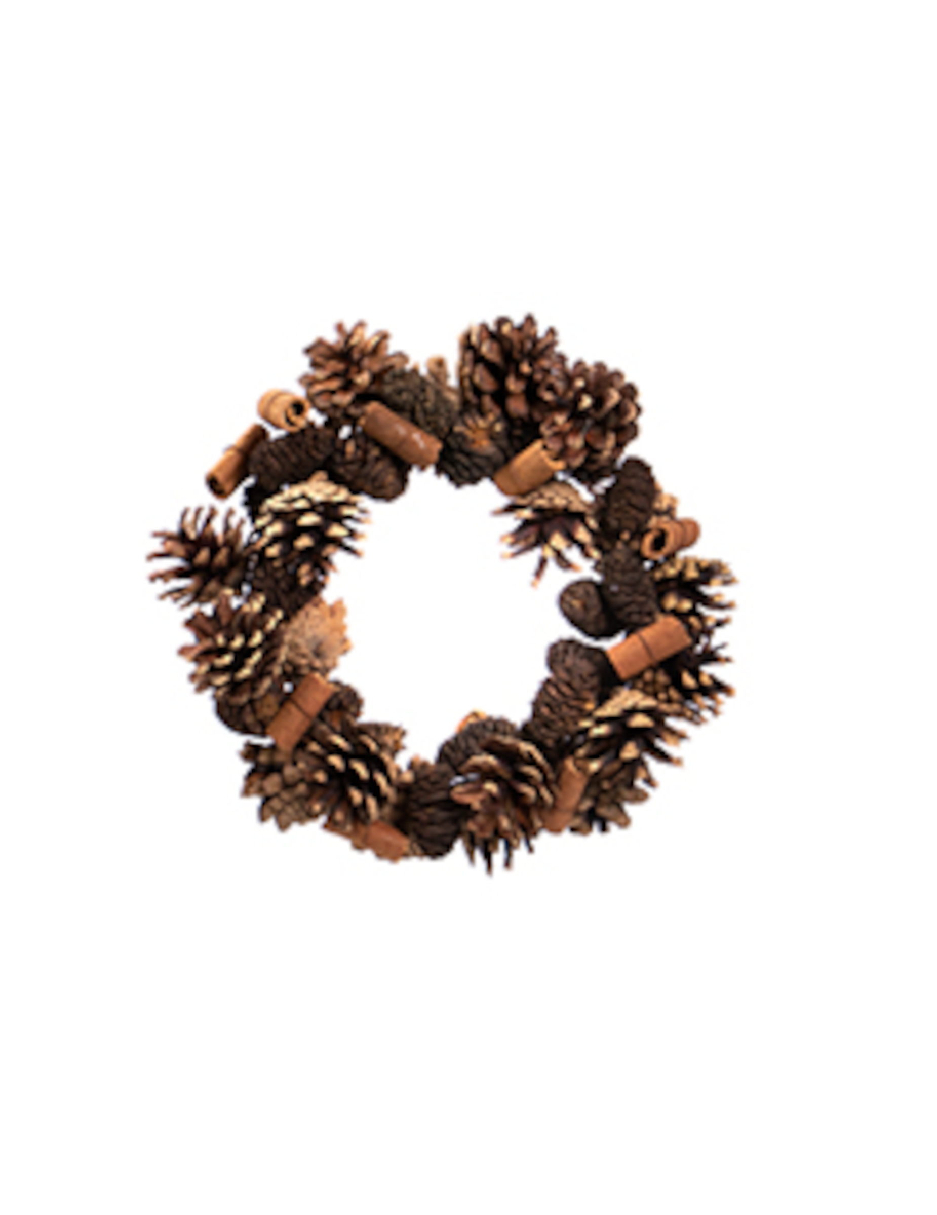 Natürlicher Weihnachten-Türkranz Tannenzapfen 19 cm