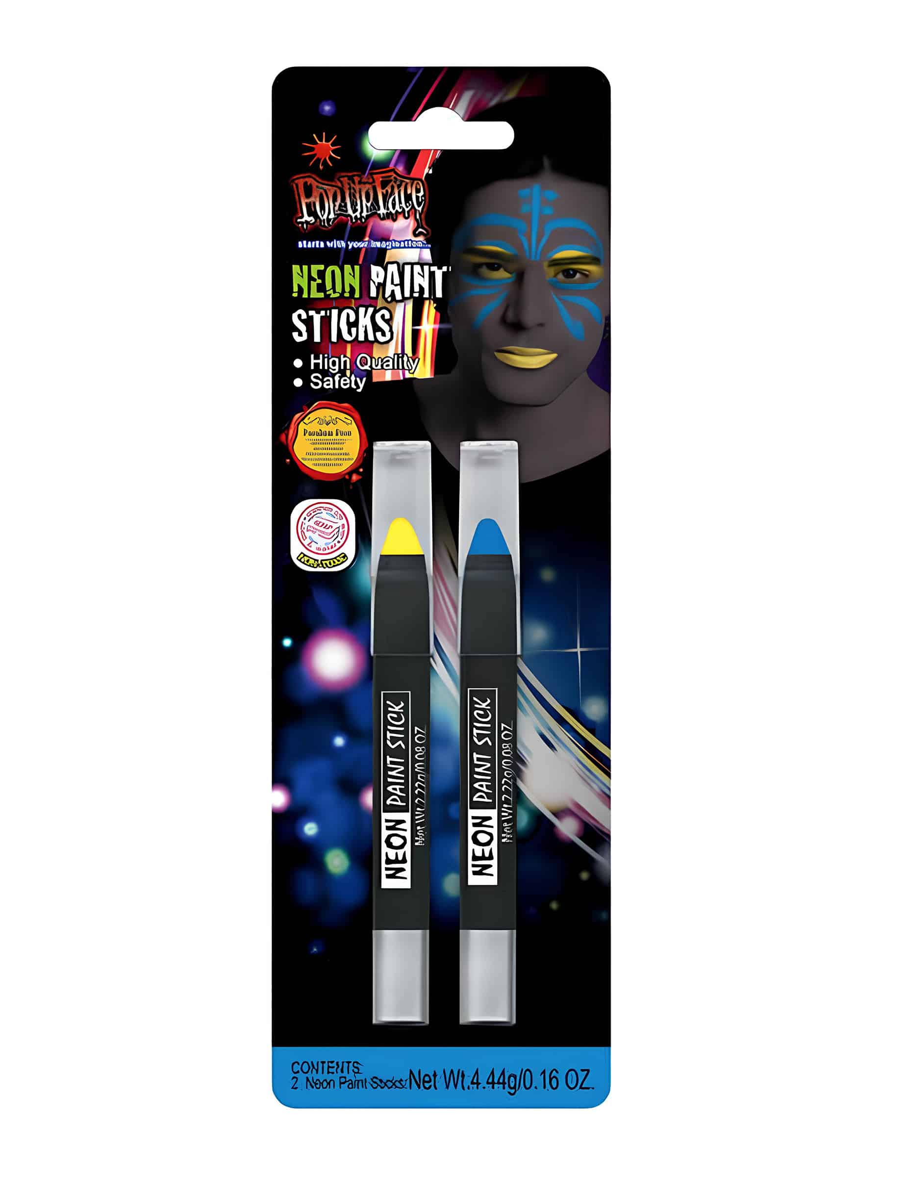 Neonstifte 2 Stk gelb und blau