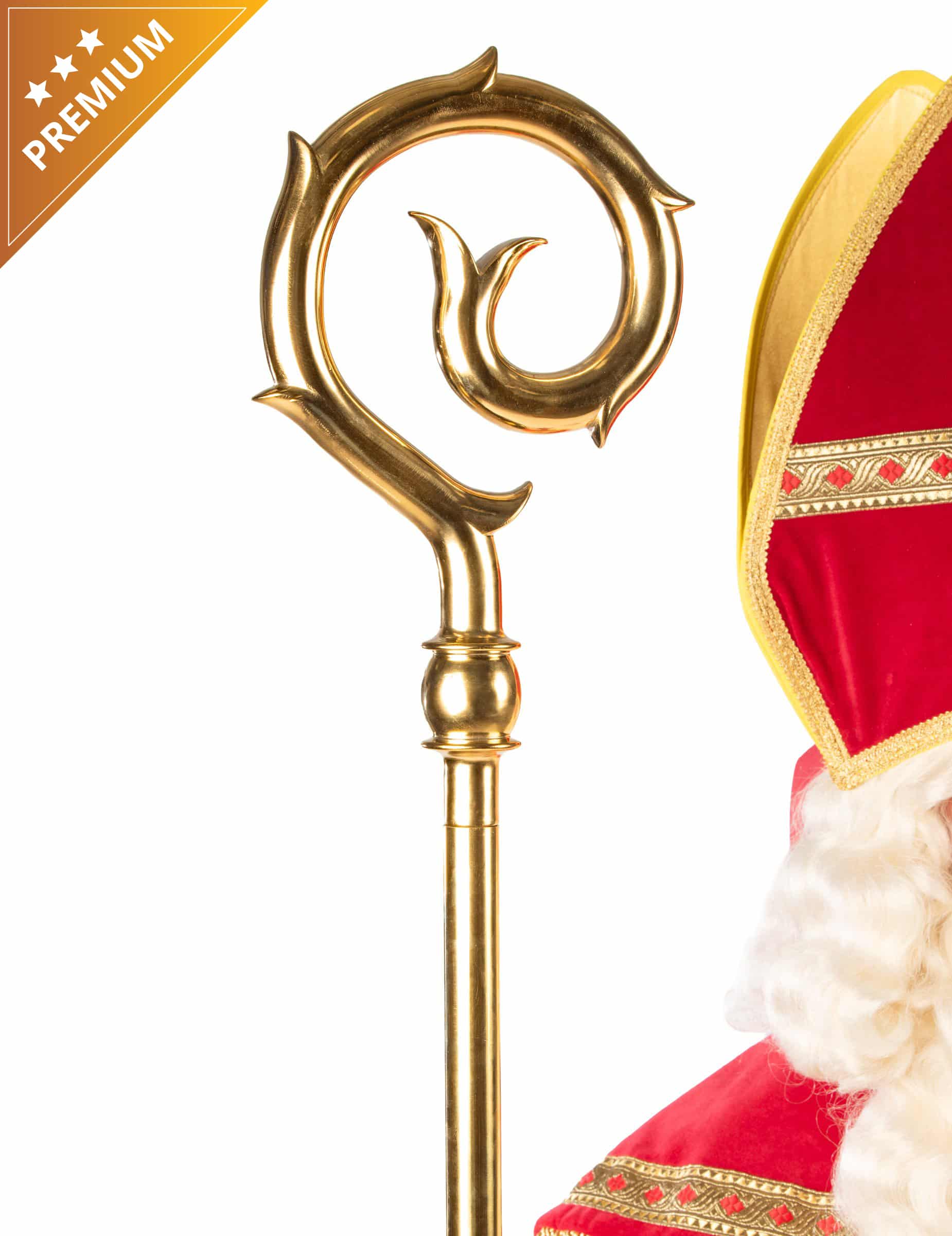 Nikolaus Krummstab Deluxe 205 cm Gold