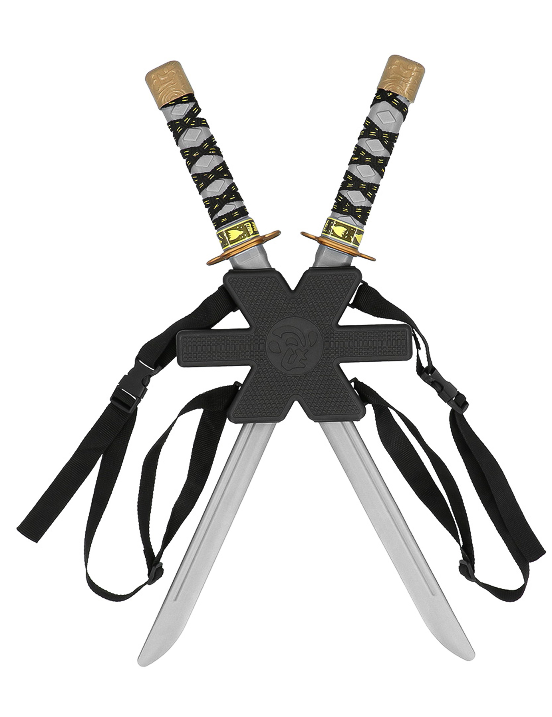 Ninja-Schwerter Samurai-Schwerter mit Träger 55cm grau-schwarz-rot