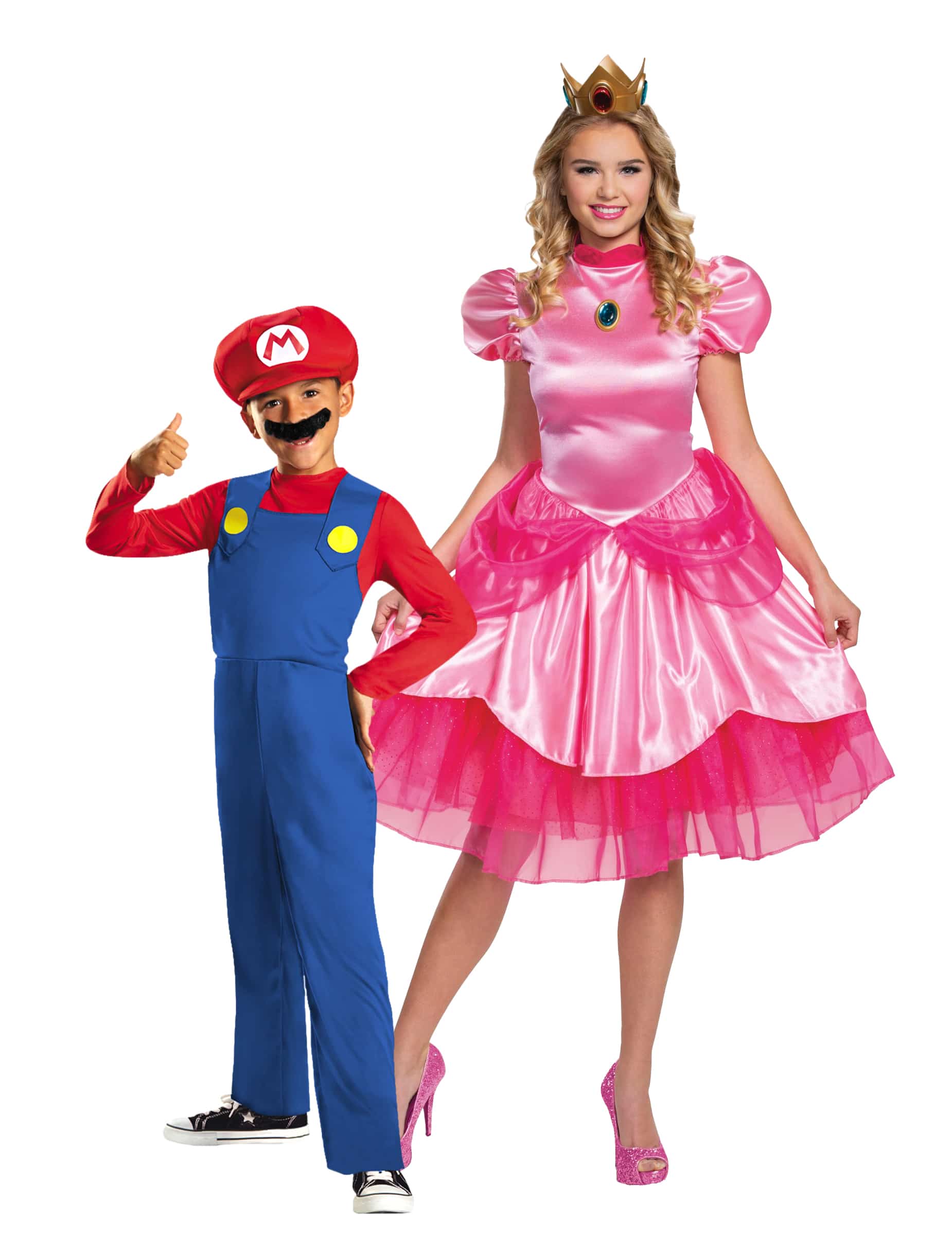 Nintendo Mario und Peach Erwachsene und Kind
