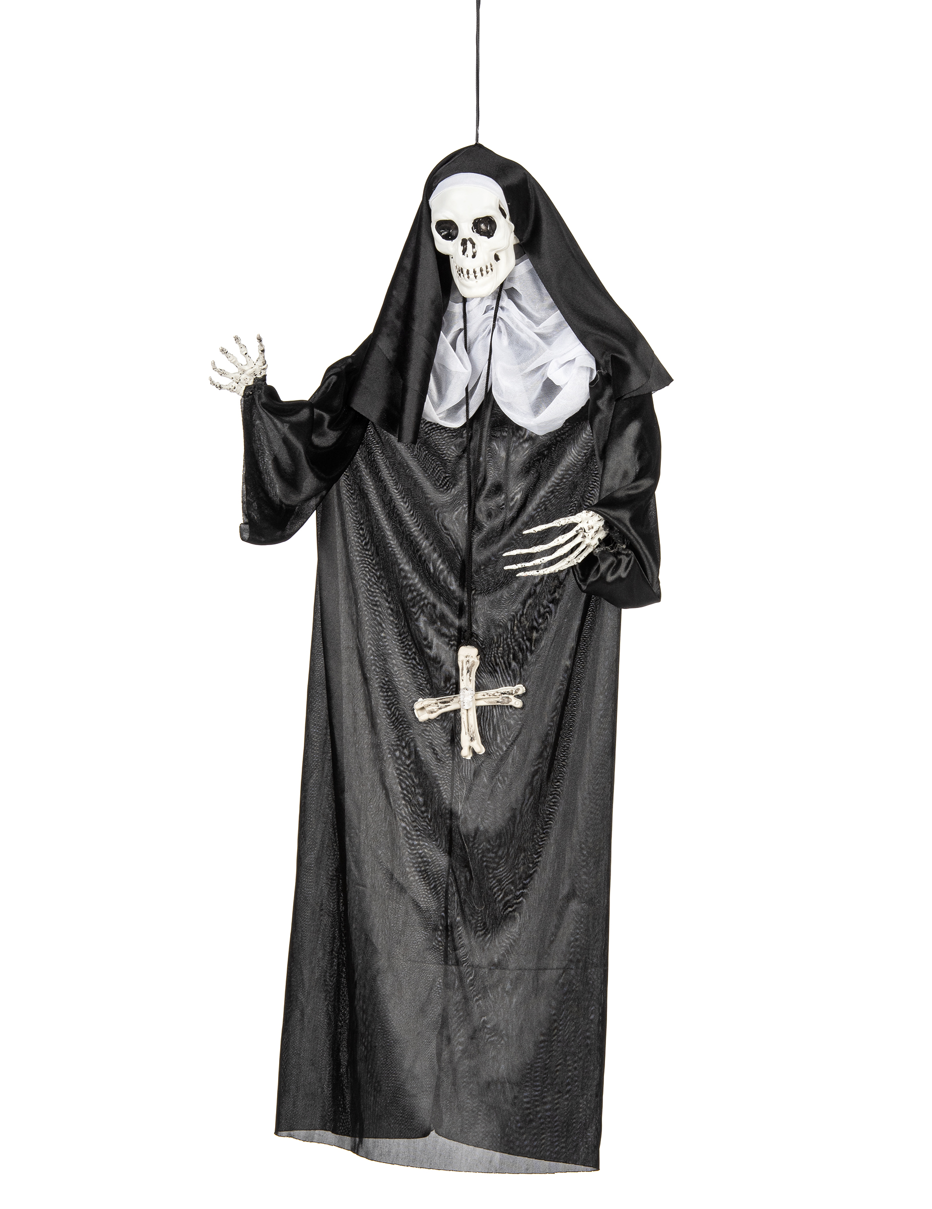 Nonnen-Hängedeko für Halloween schwarz-weiss 86 cm