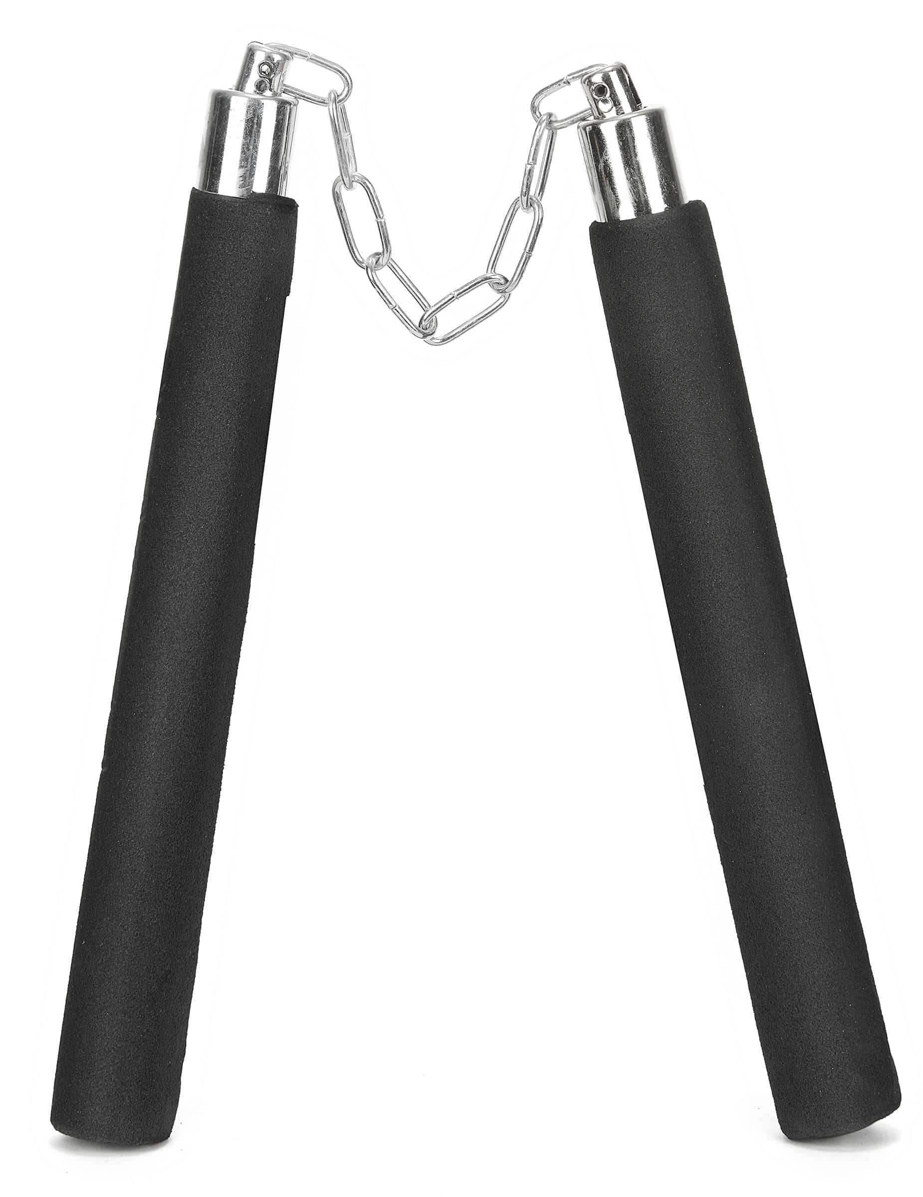 Nunchaku Ninjawaffe schwarz-silber