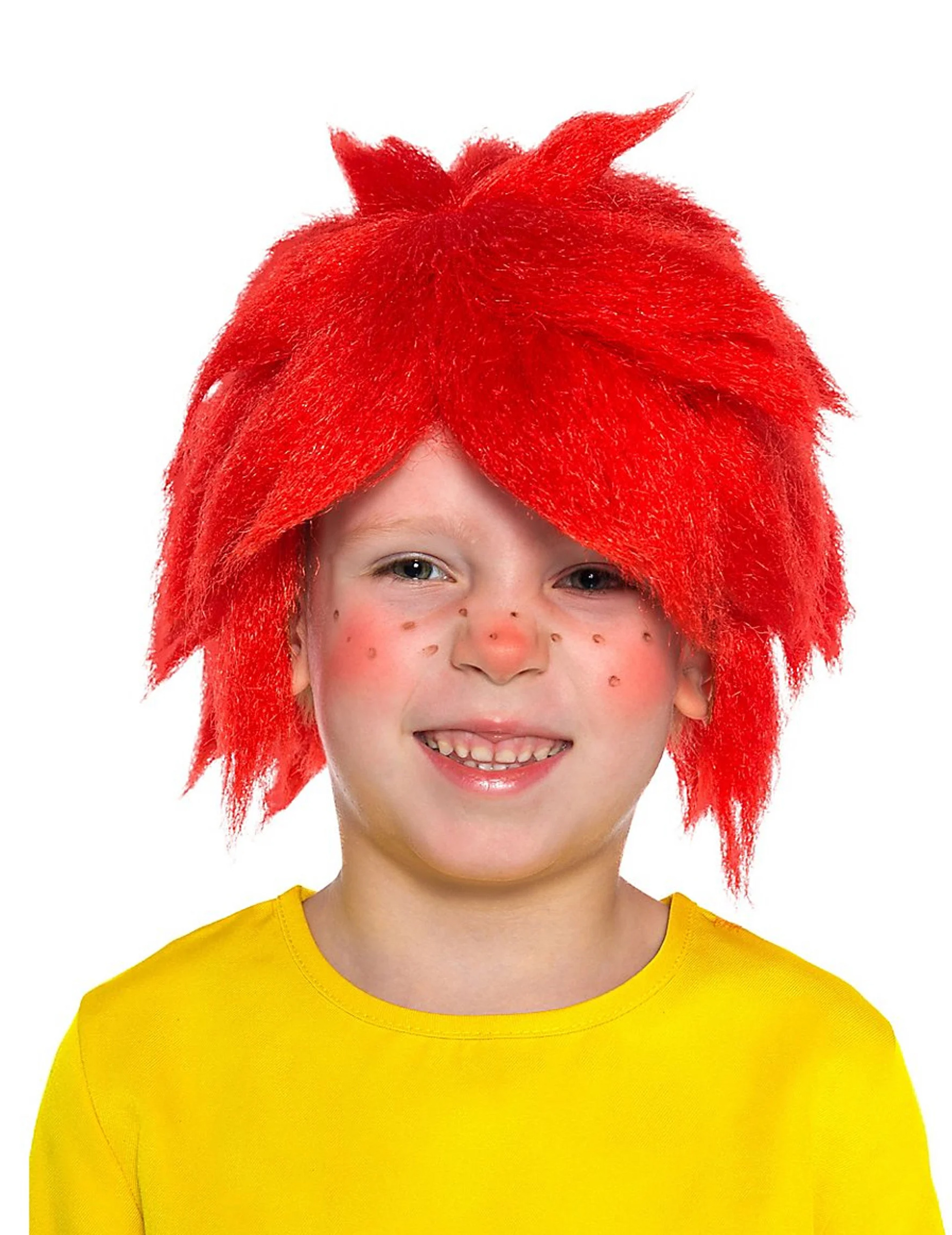 Offizielle Pumuckl-Perücke für Kinder Lizenzartikel rot