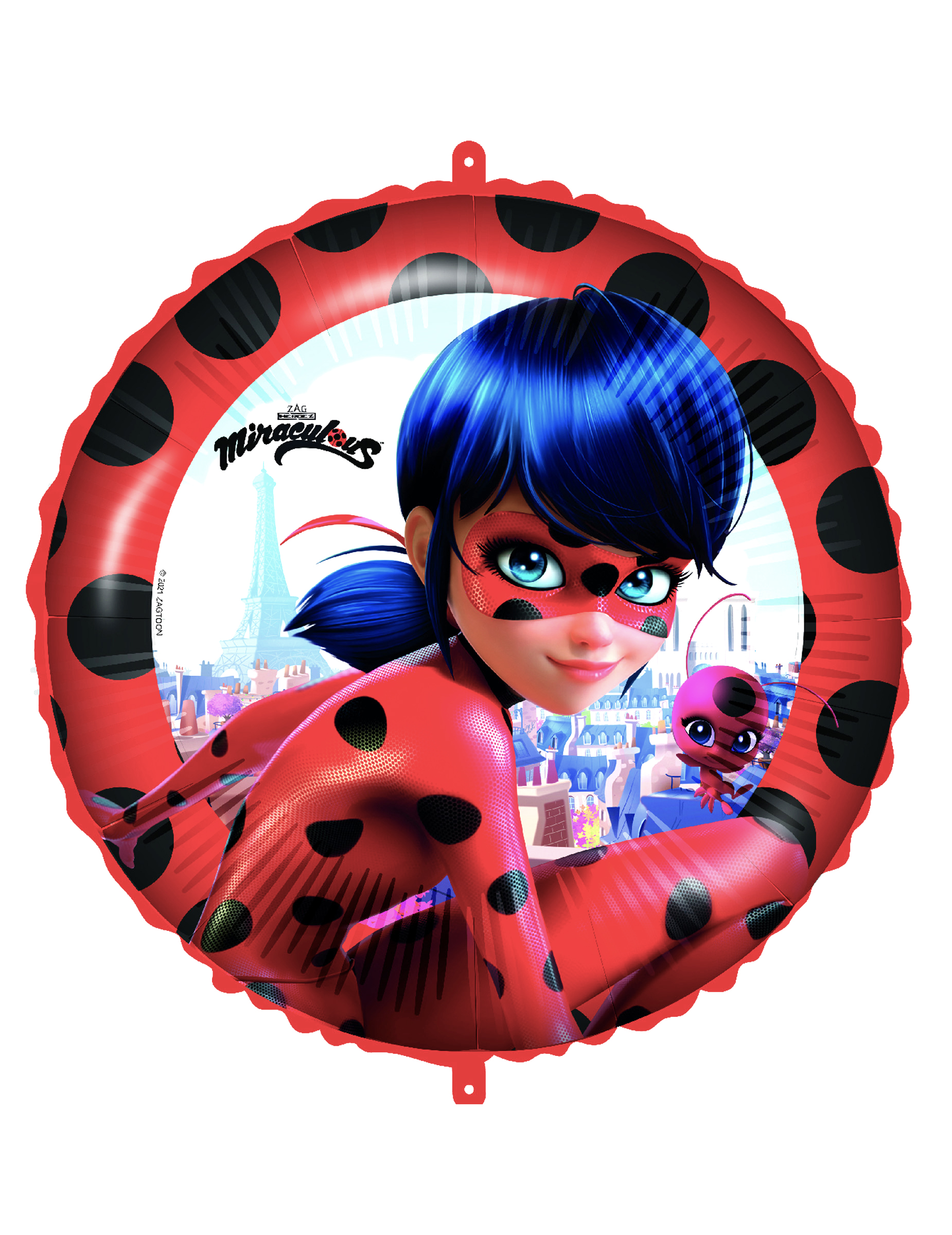 Offizieller Ladybug-Aluminiumballon rund bunt 46 cm