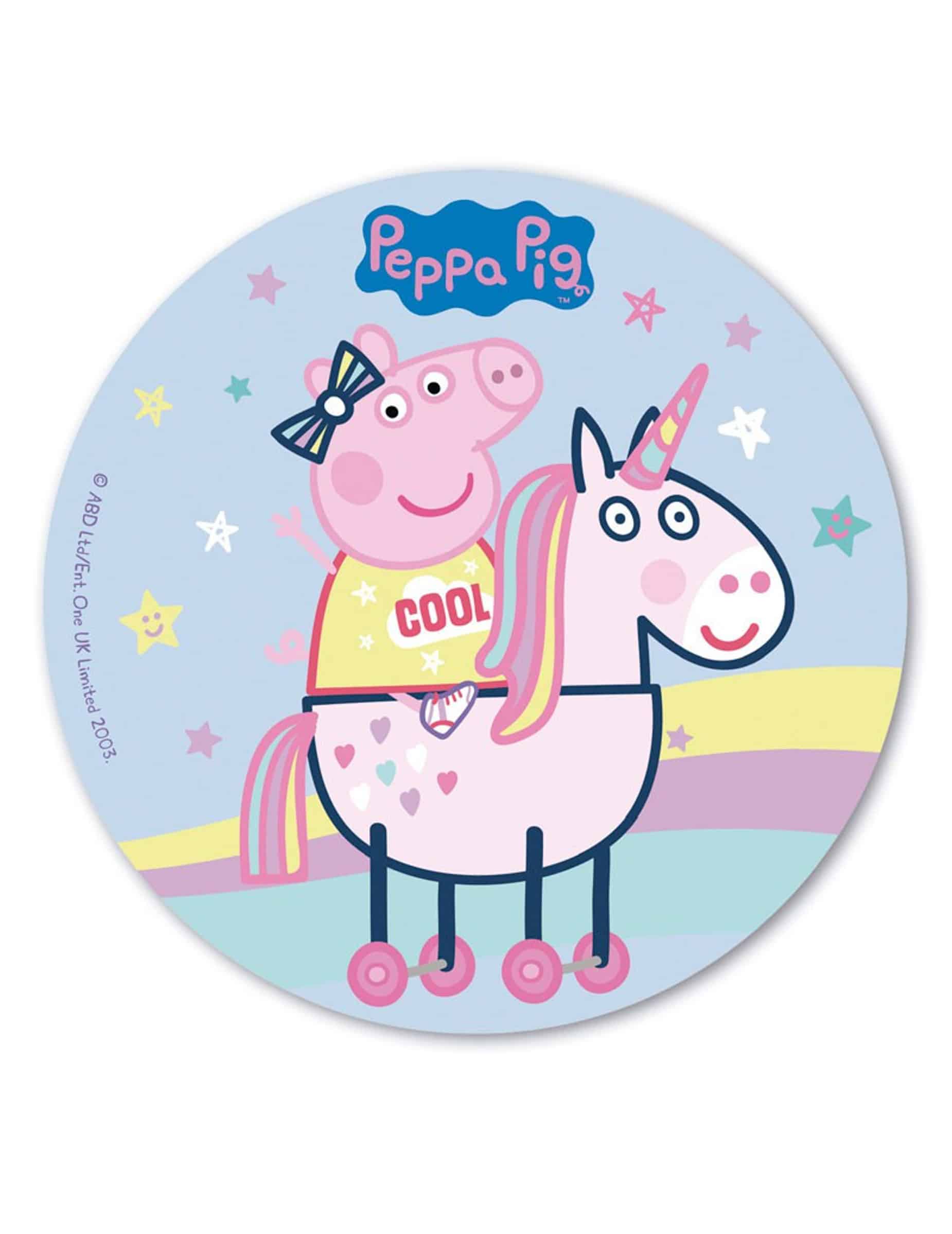 Offizieller Peppa Wutz Tortenaufleger 20 cm bunt