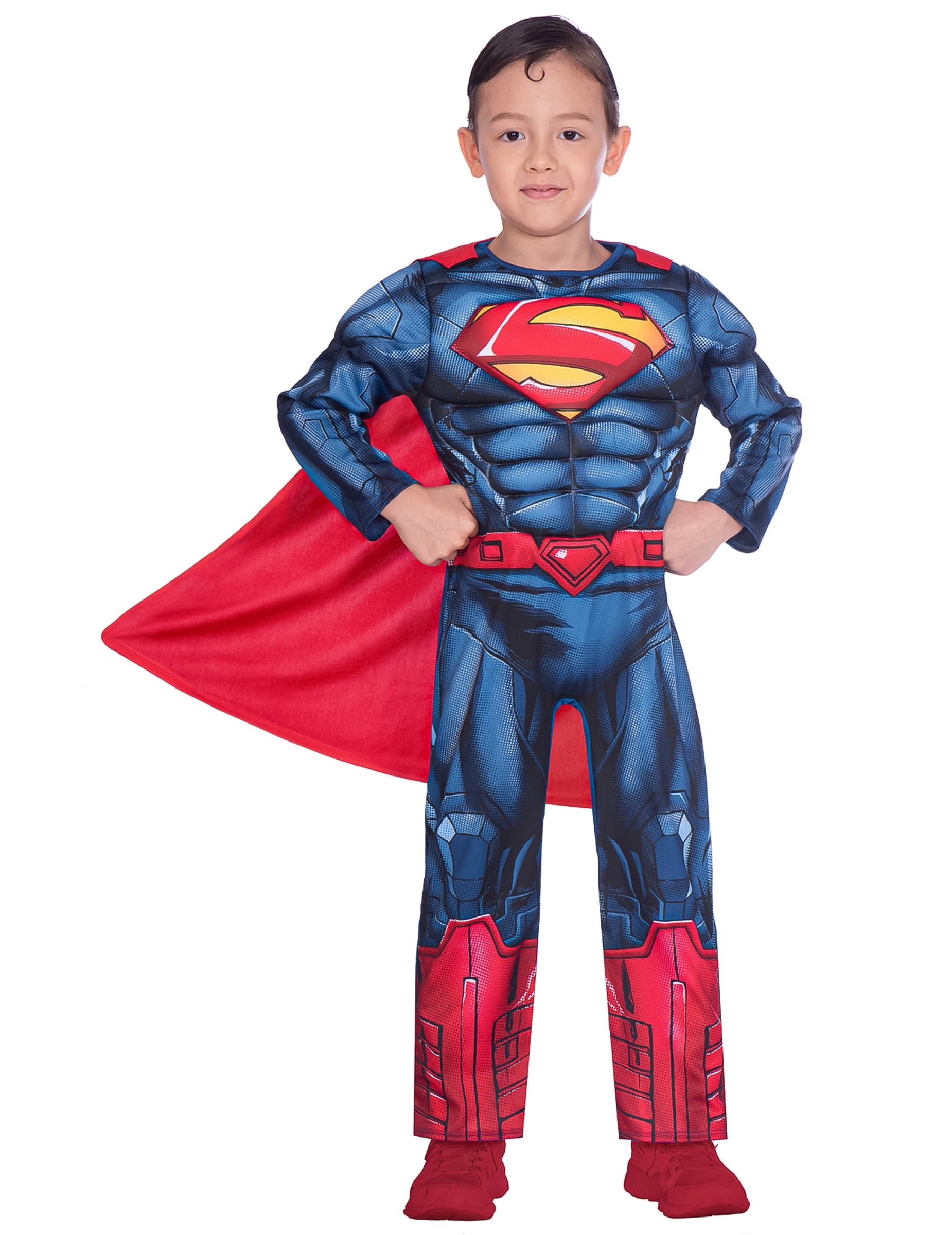 Offizielles Superman Kostüm für Kinder blau-rot