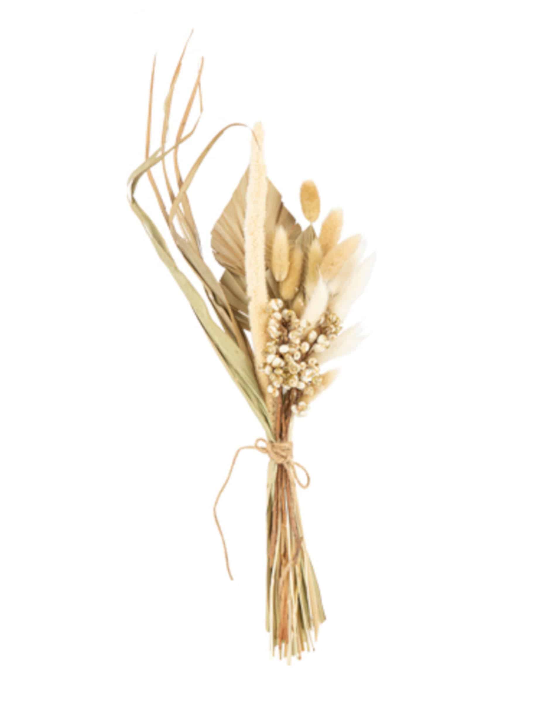 Olga Trockenblumenstrauß mit Goldglitzer 45 cm – Hochzeitsdeko