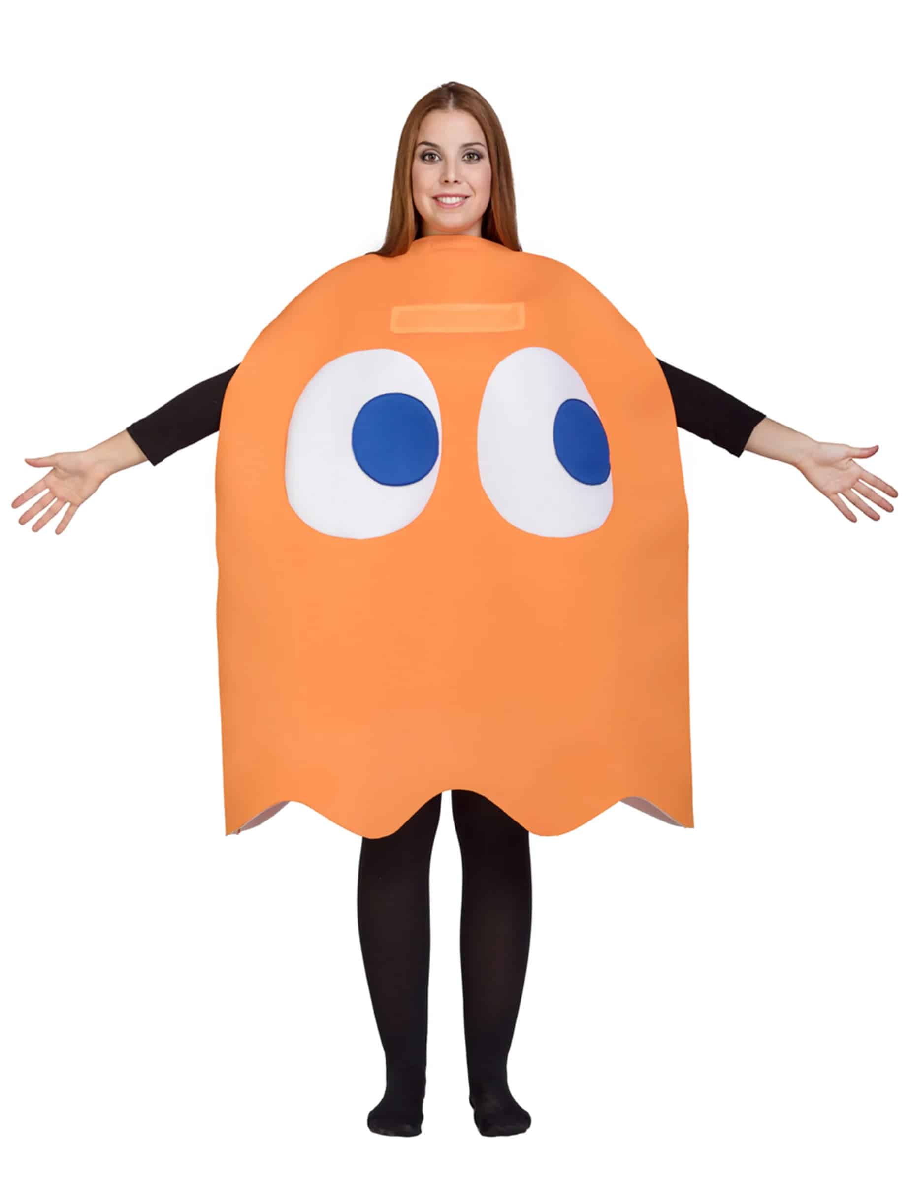 Orangener Geist Kostüm Pac-Man für Erwachsene