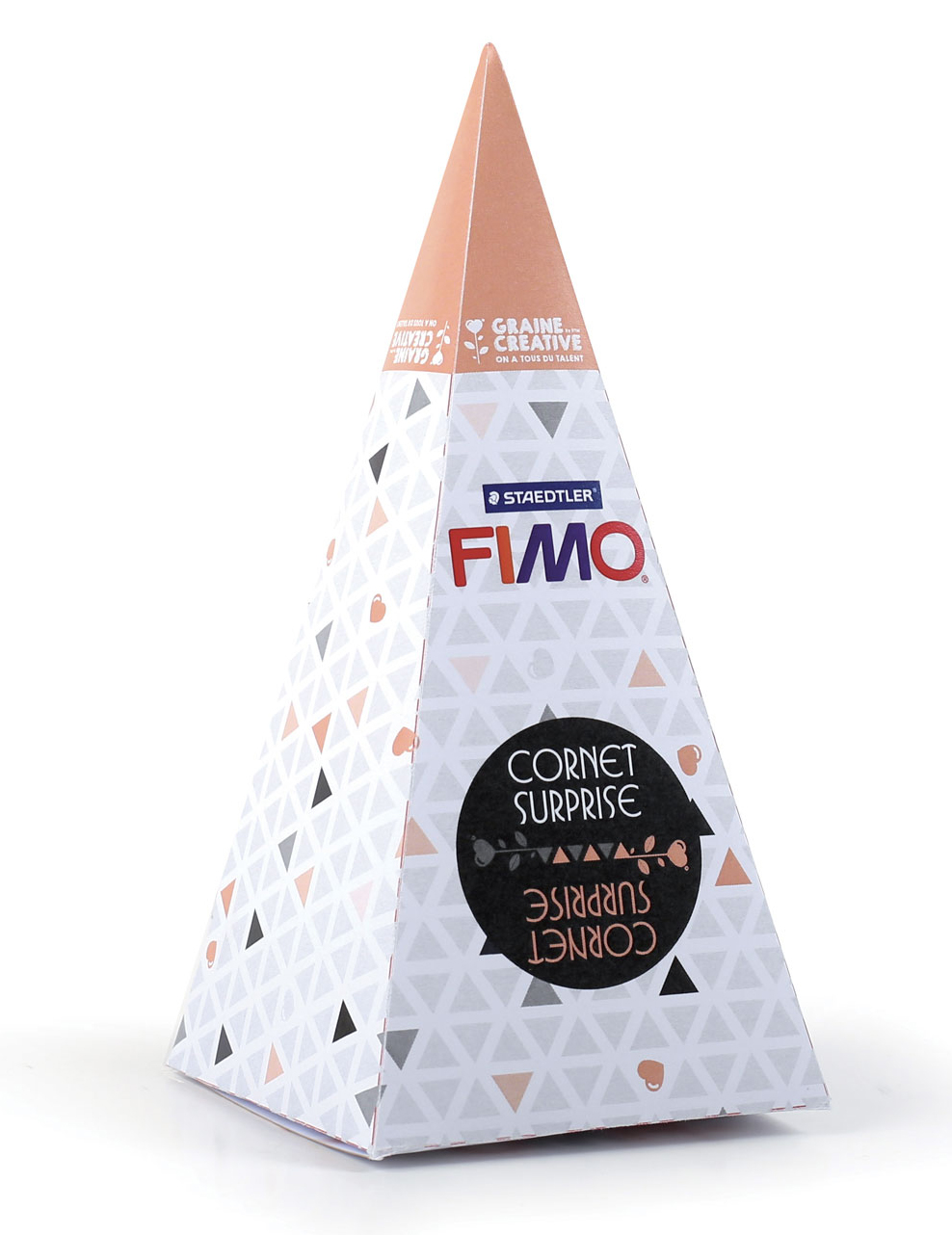 Oranges Fimo Einhorn Überraschungstüte 17x7cm Modellierset