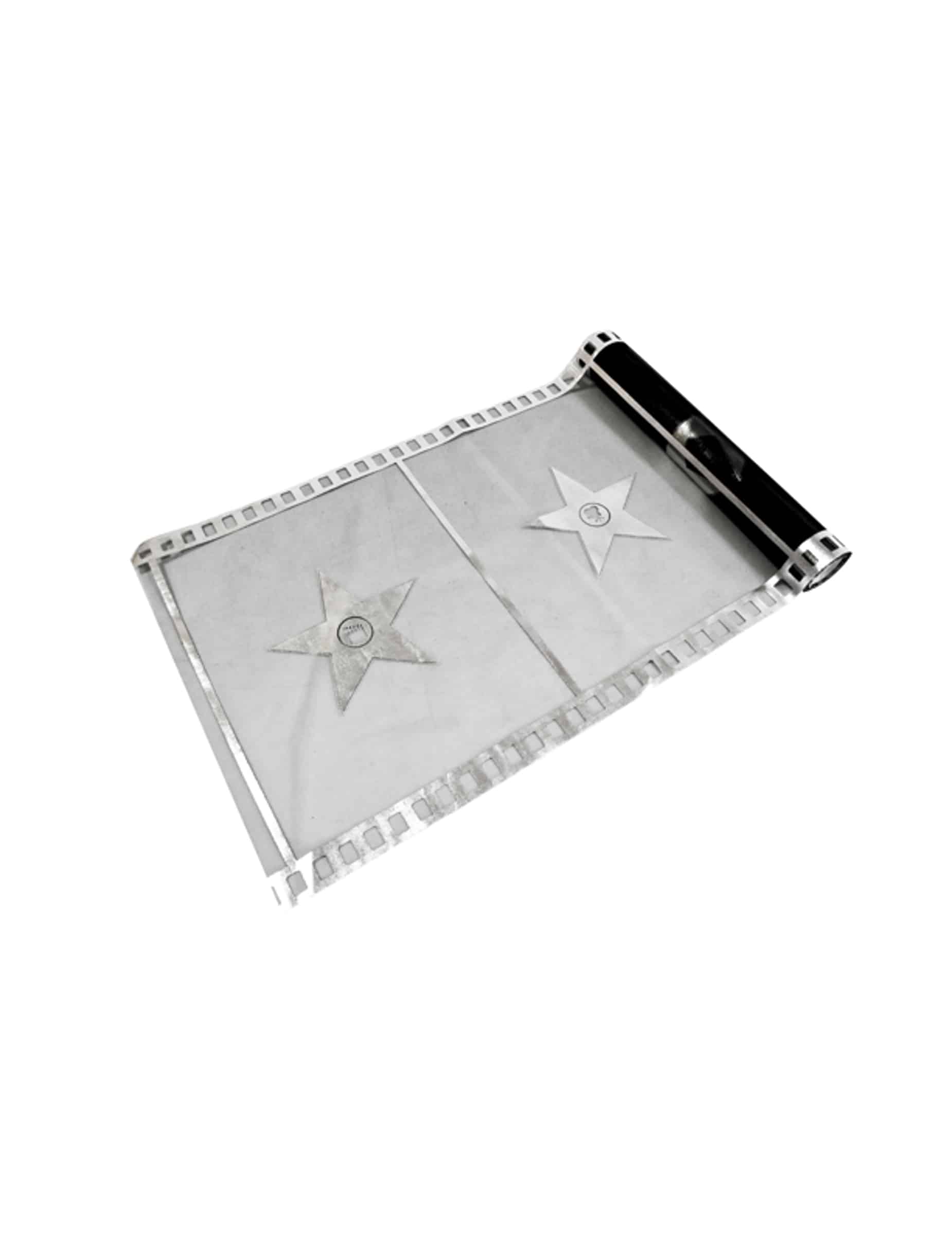 Organza Tischläufer Schwarz Kino Motiv 28 cm x 5 m