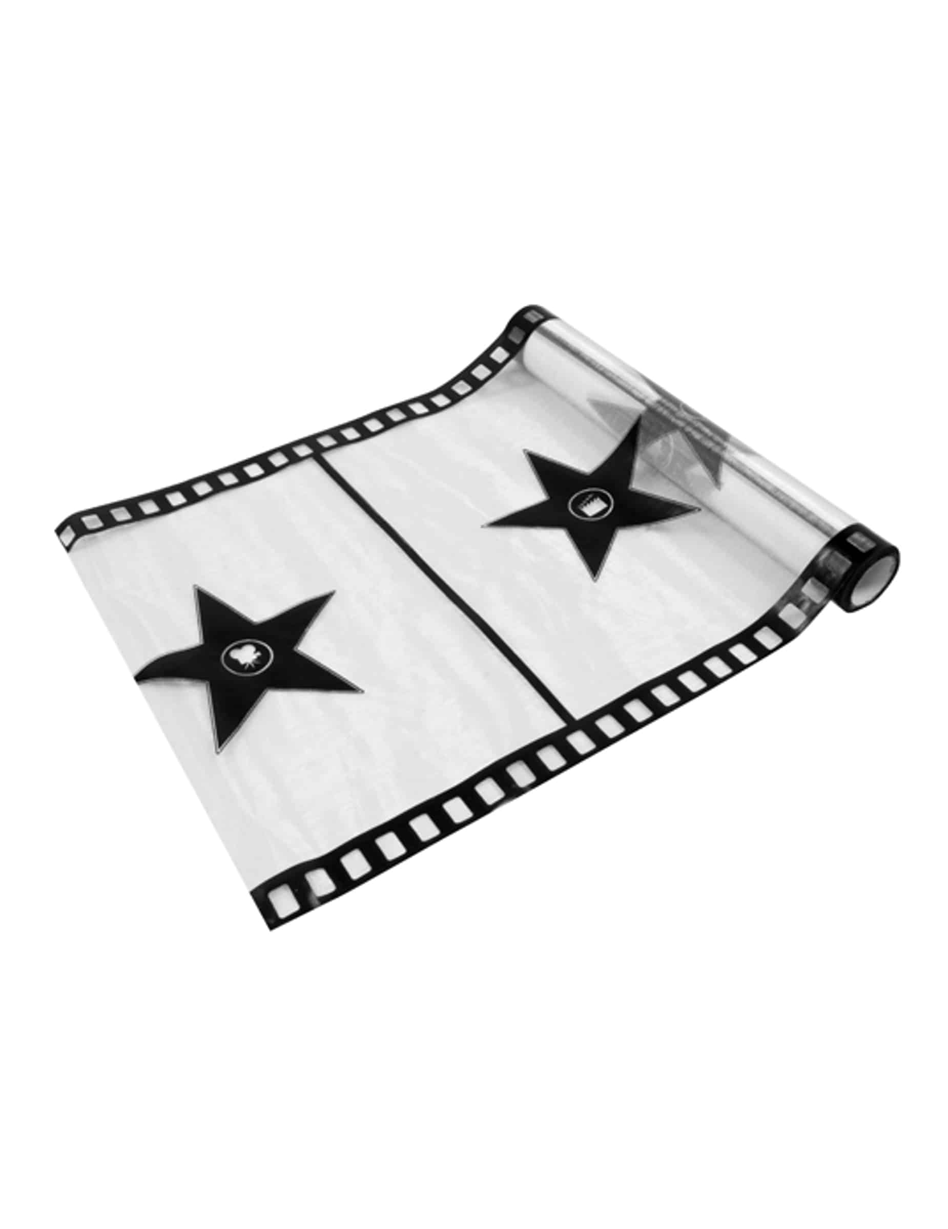 Organza Tischläufer Weiß Kino Motiv 28 cm x 5 m