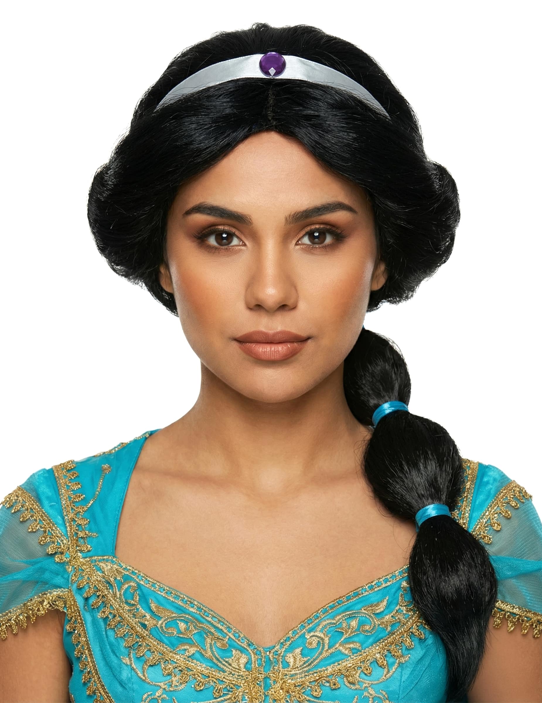 Orientalische Prinzessin Damenperücke schwarz-gold