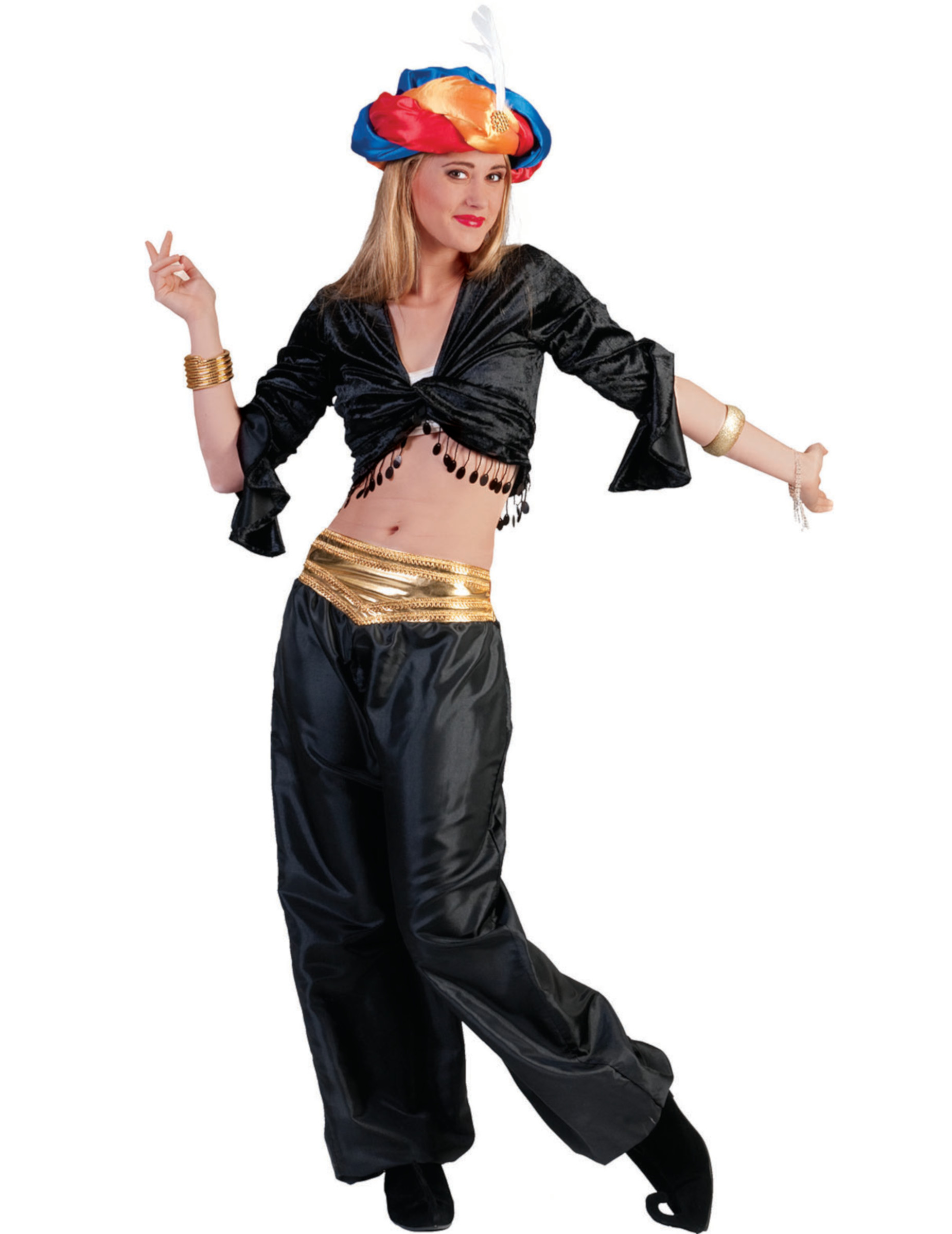 Orientalische Tänzerin Crop-Top schwarz