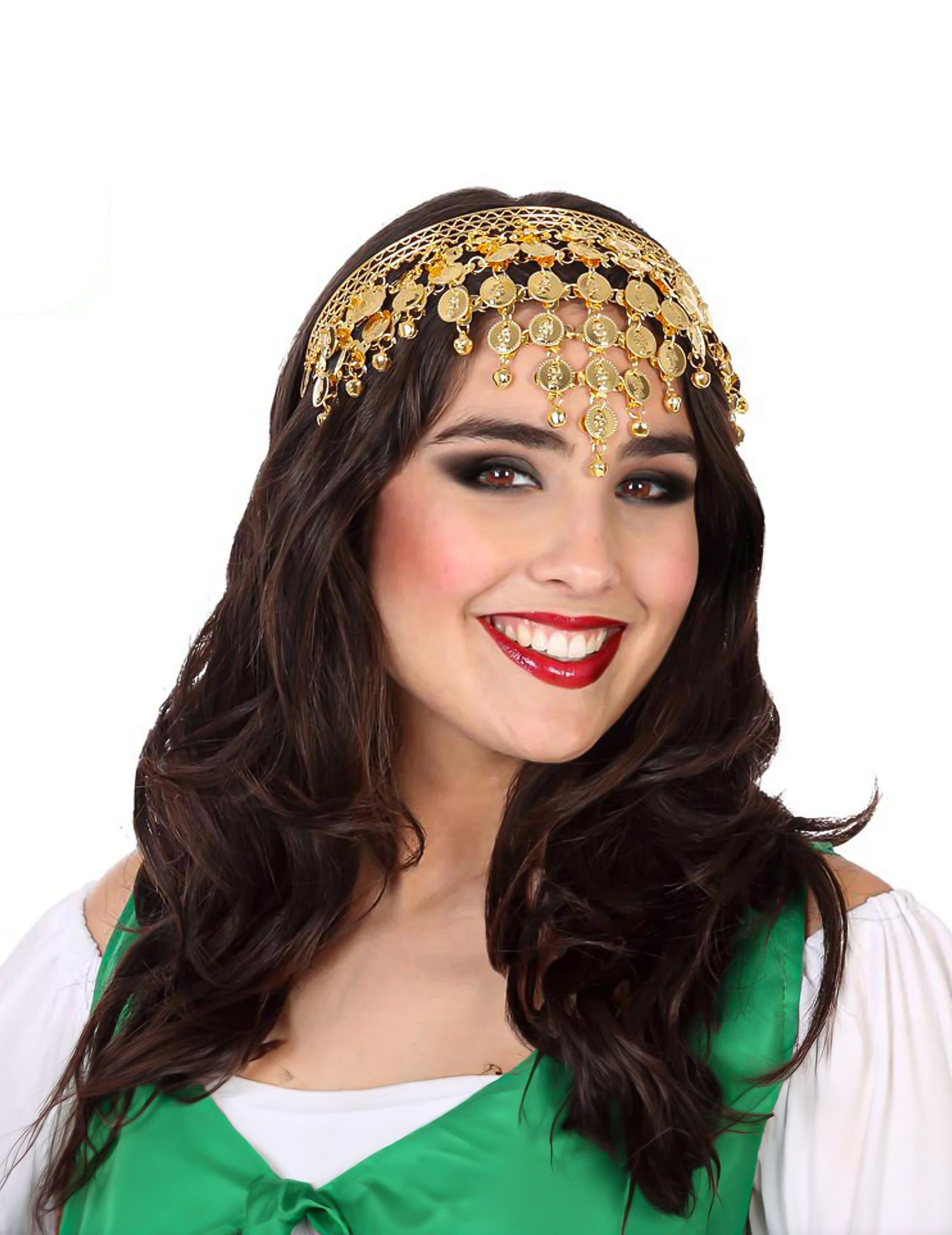 Orientalisches Haarband Schmuck für Damen Accessoire Fasching gold