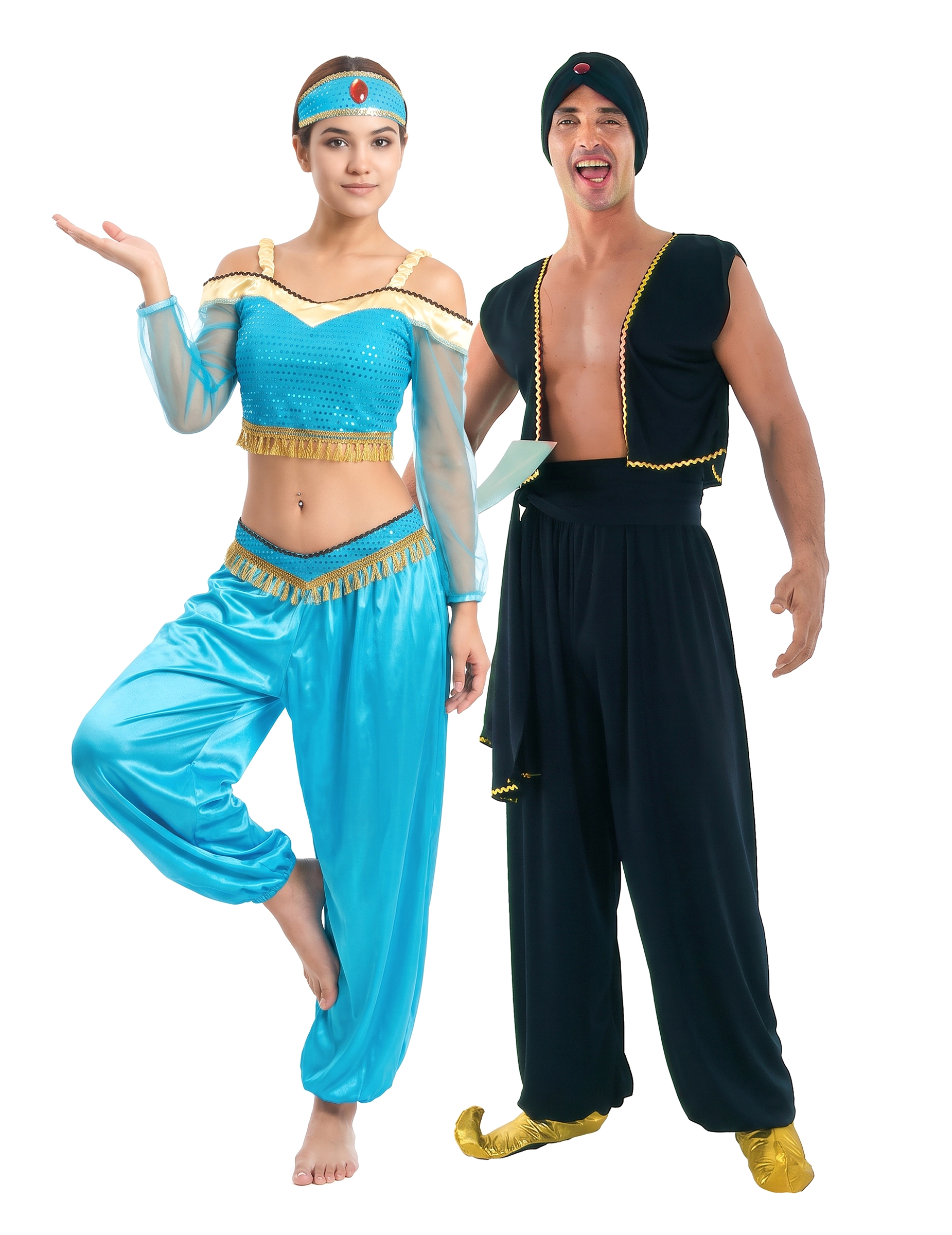 Orientalisches Paarkostüm Erwachsene Karneval bunt