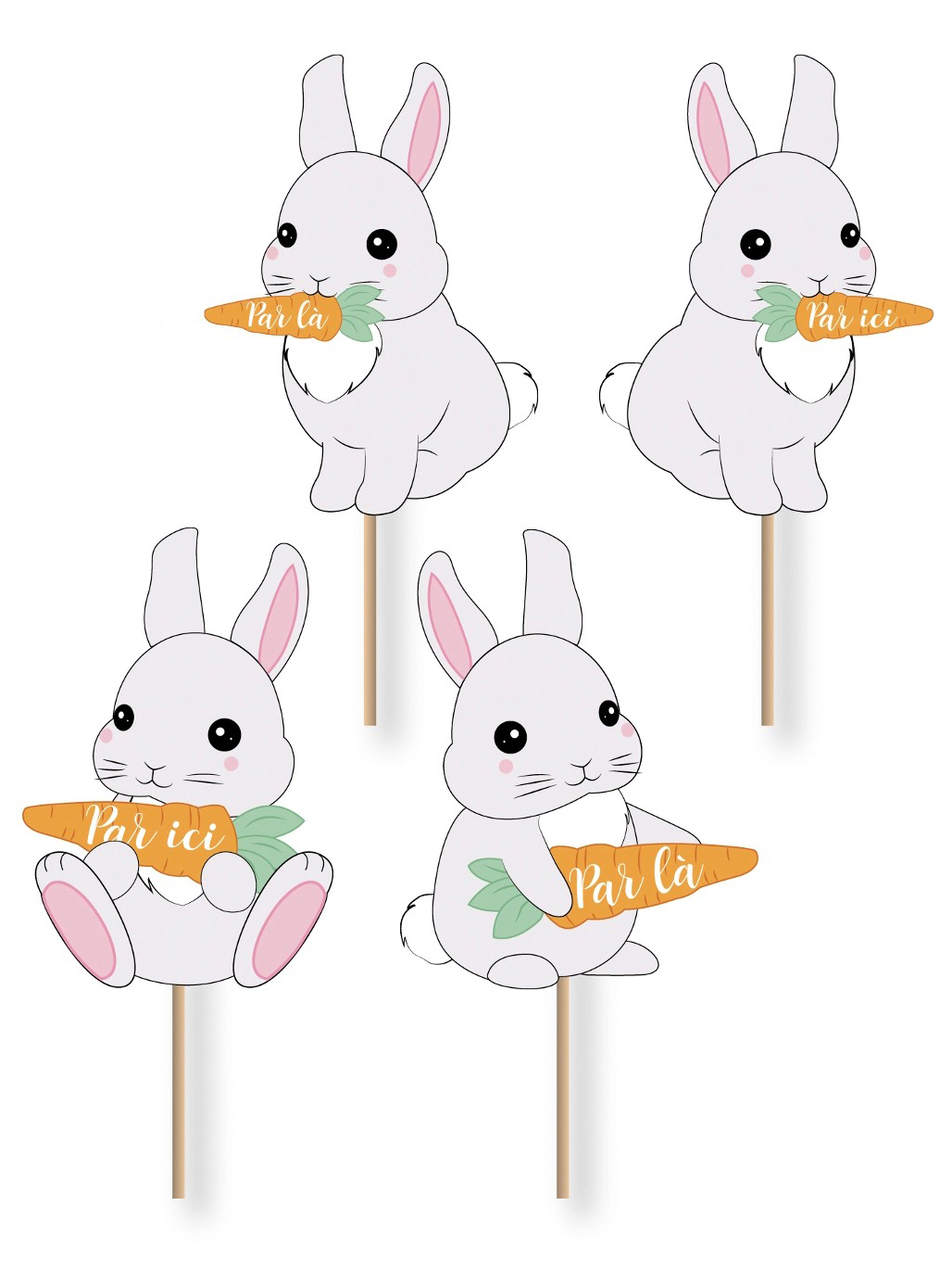 Ostereiersuche Set Hase Kit 15 x 24 cm