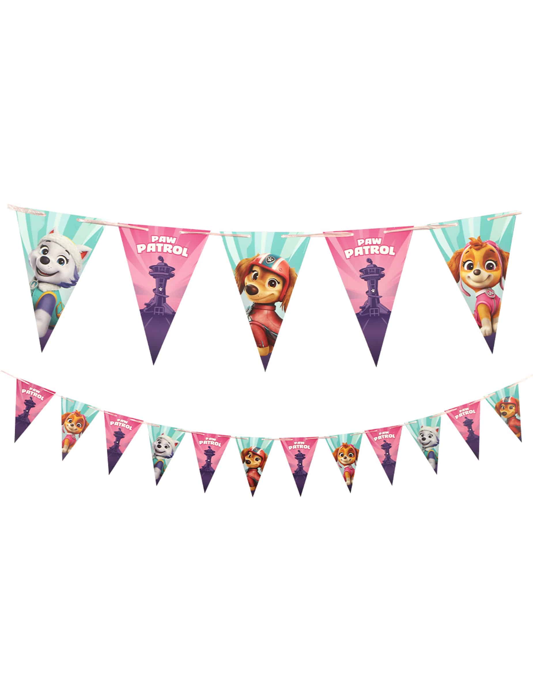 PAW Patrol Wimpelkette Rosa - 190cm x 18cm