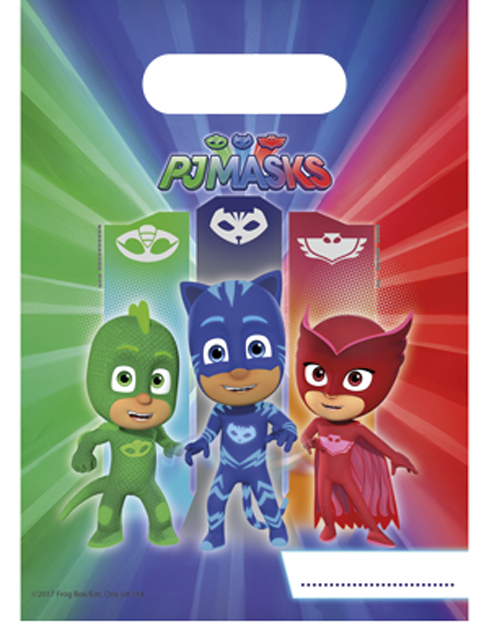 PJ Masks-Geschenktüten Lizenzartikel 6 Stück grün-blau-rot 16
