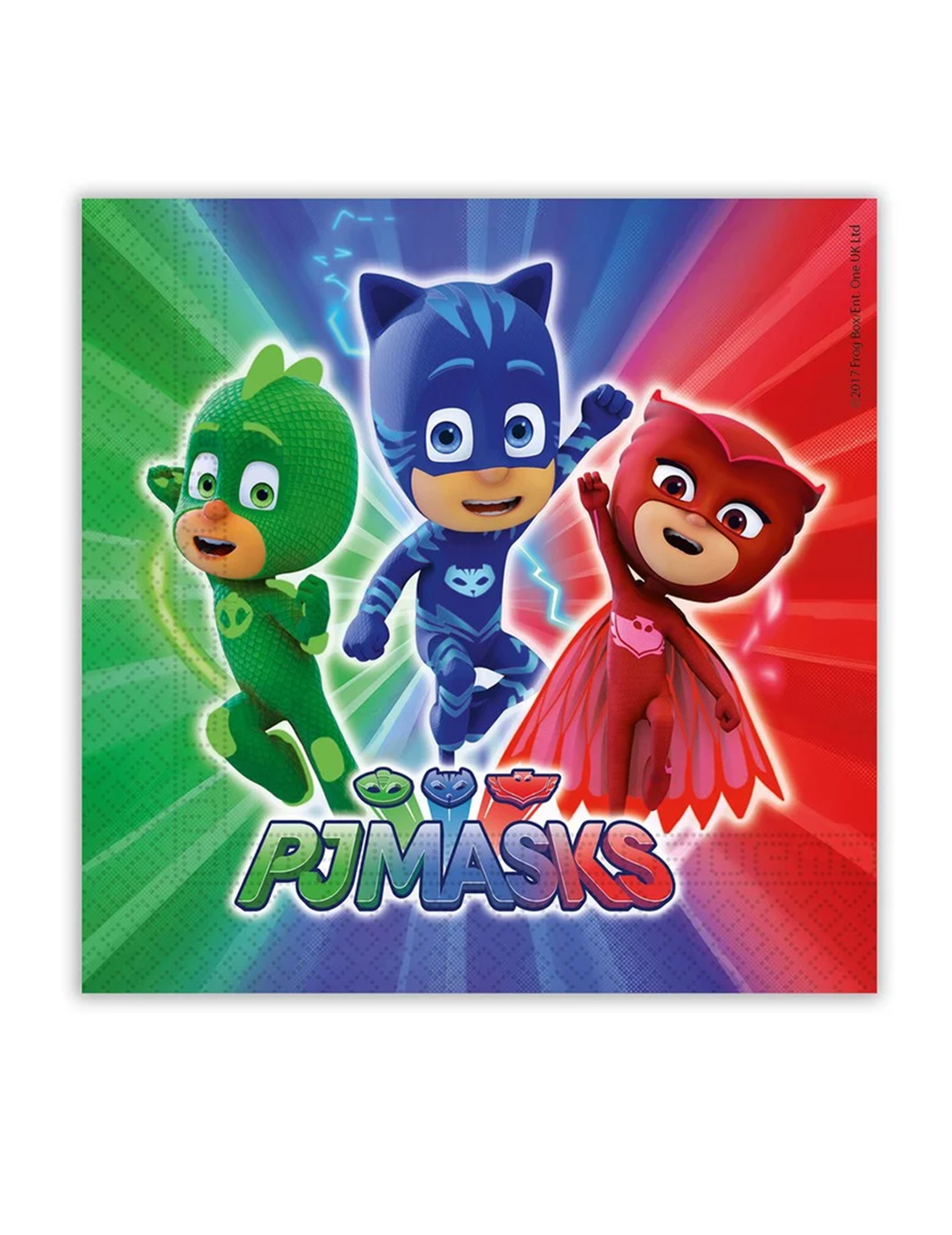 PJ Masks Servietten Kinderparty-Tischdeko 20 Stück bunt 33x33cm