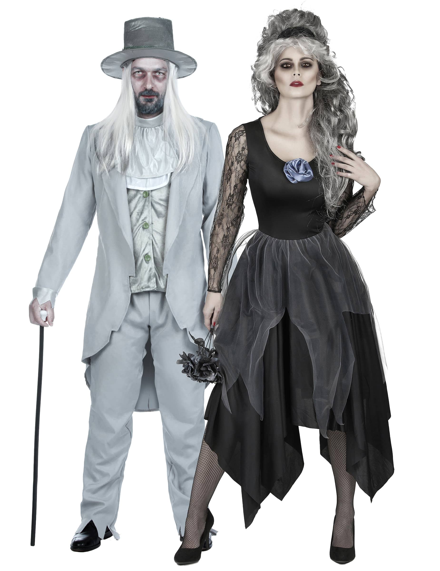 Paarkostüm Geister Herr und Geister Dame