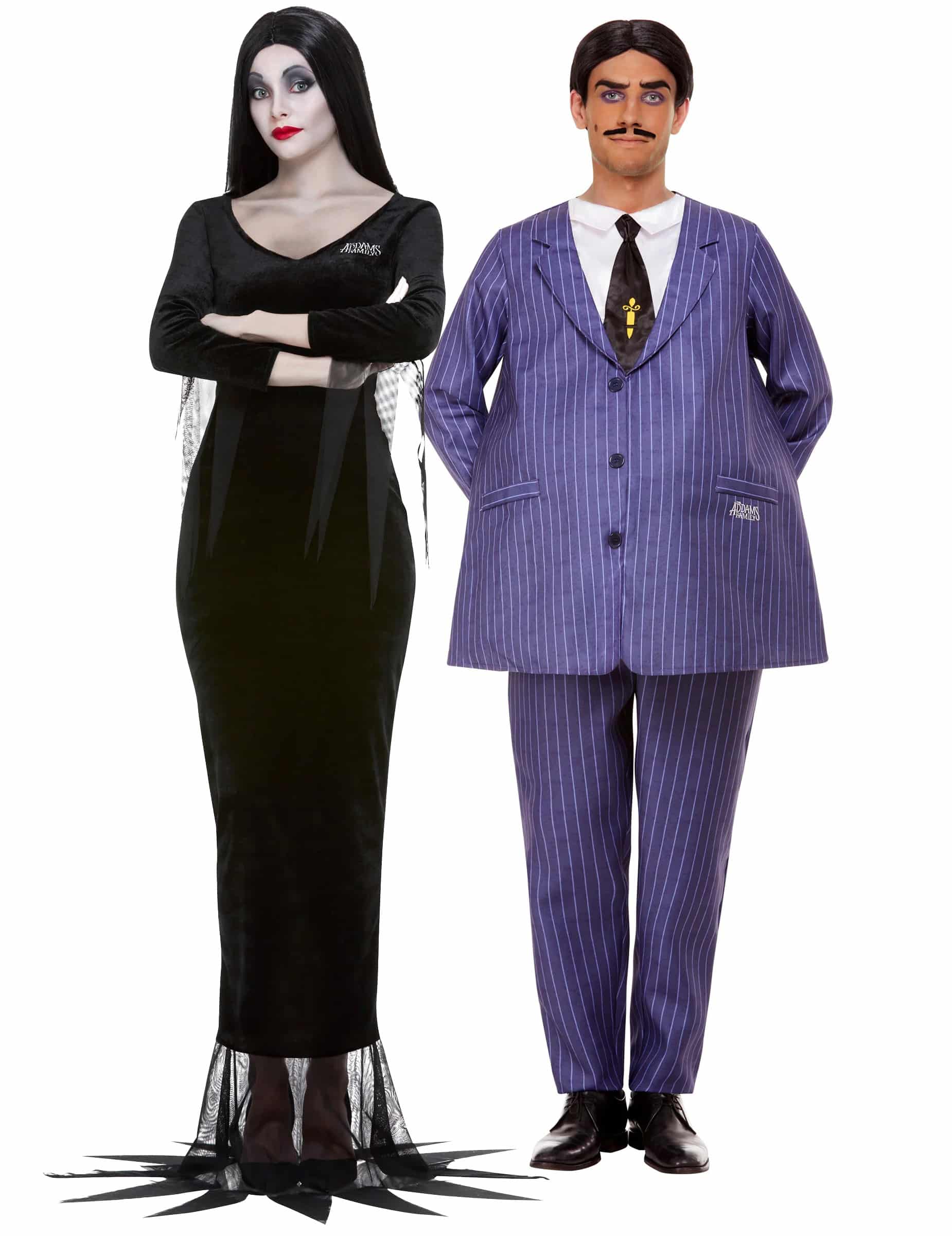 Paarkostüm Morticia- und Gomez Addams für erwachsene