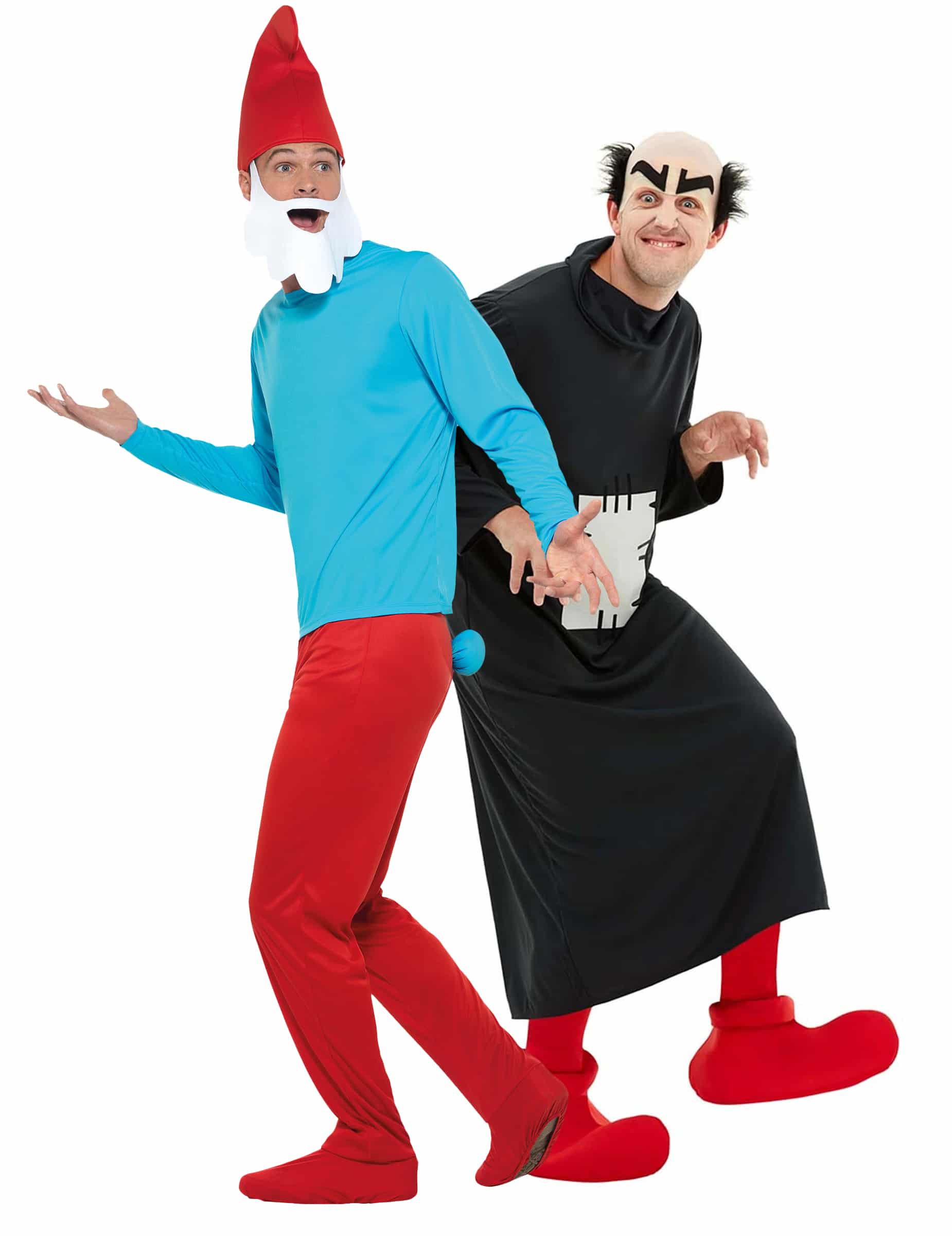 Paarkostüm Papa Schlumpf und Gargamel für Erwachsene
