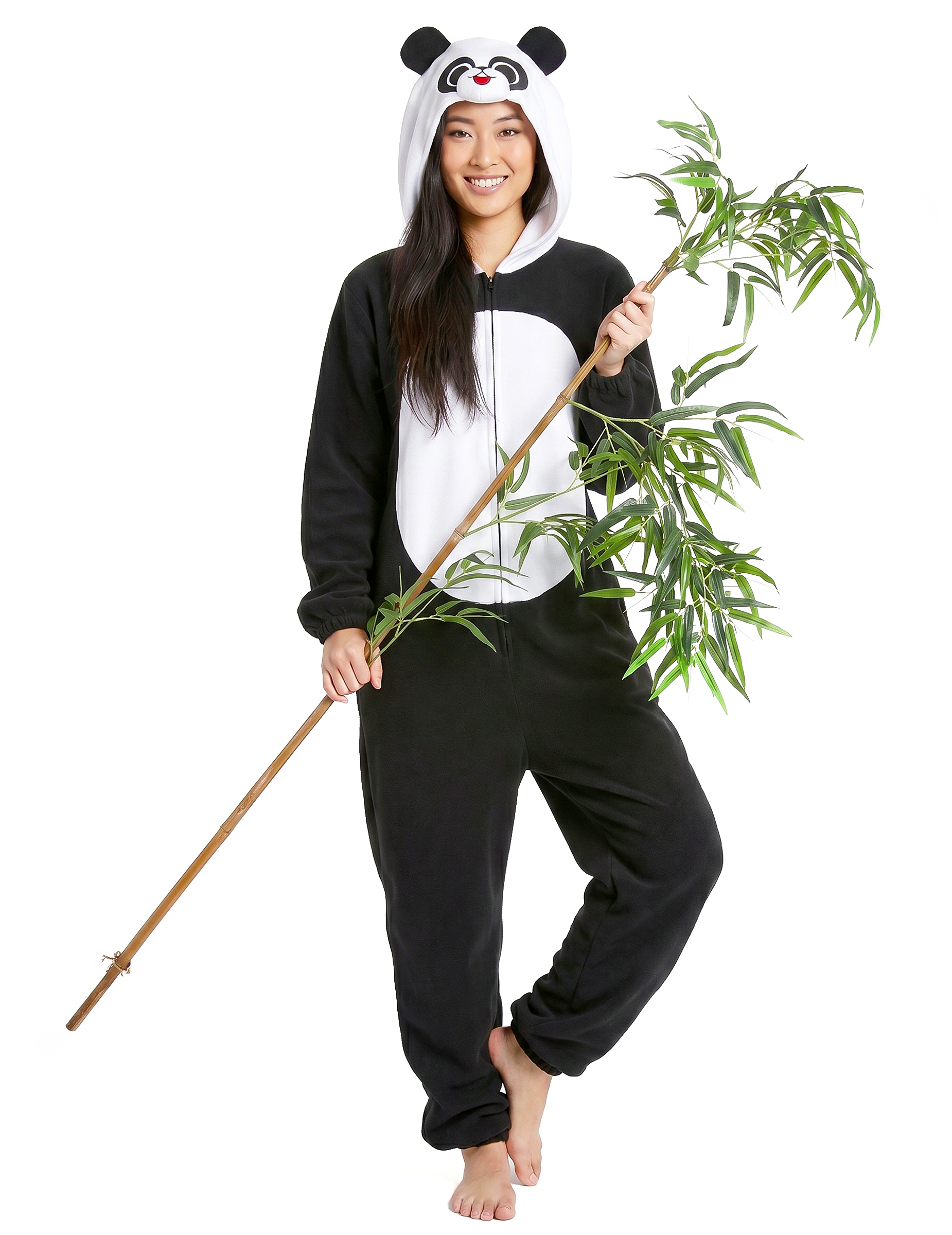 Panda-Damenkostüm Tierkostüm schwarz-weiss