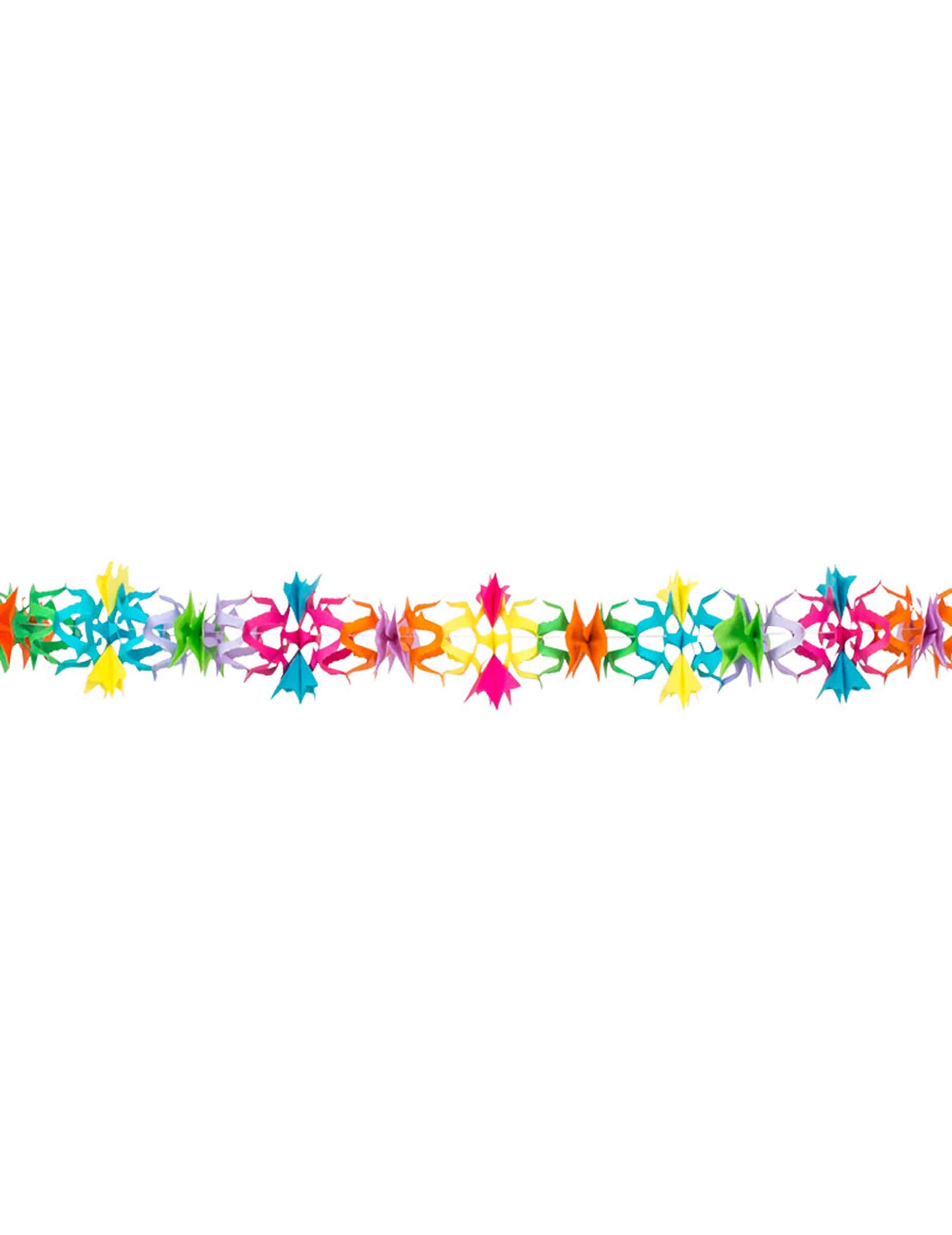 Papier Girlande Blumen bunt 6m