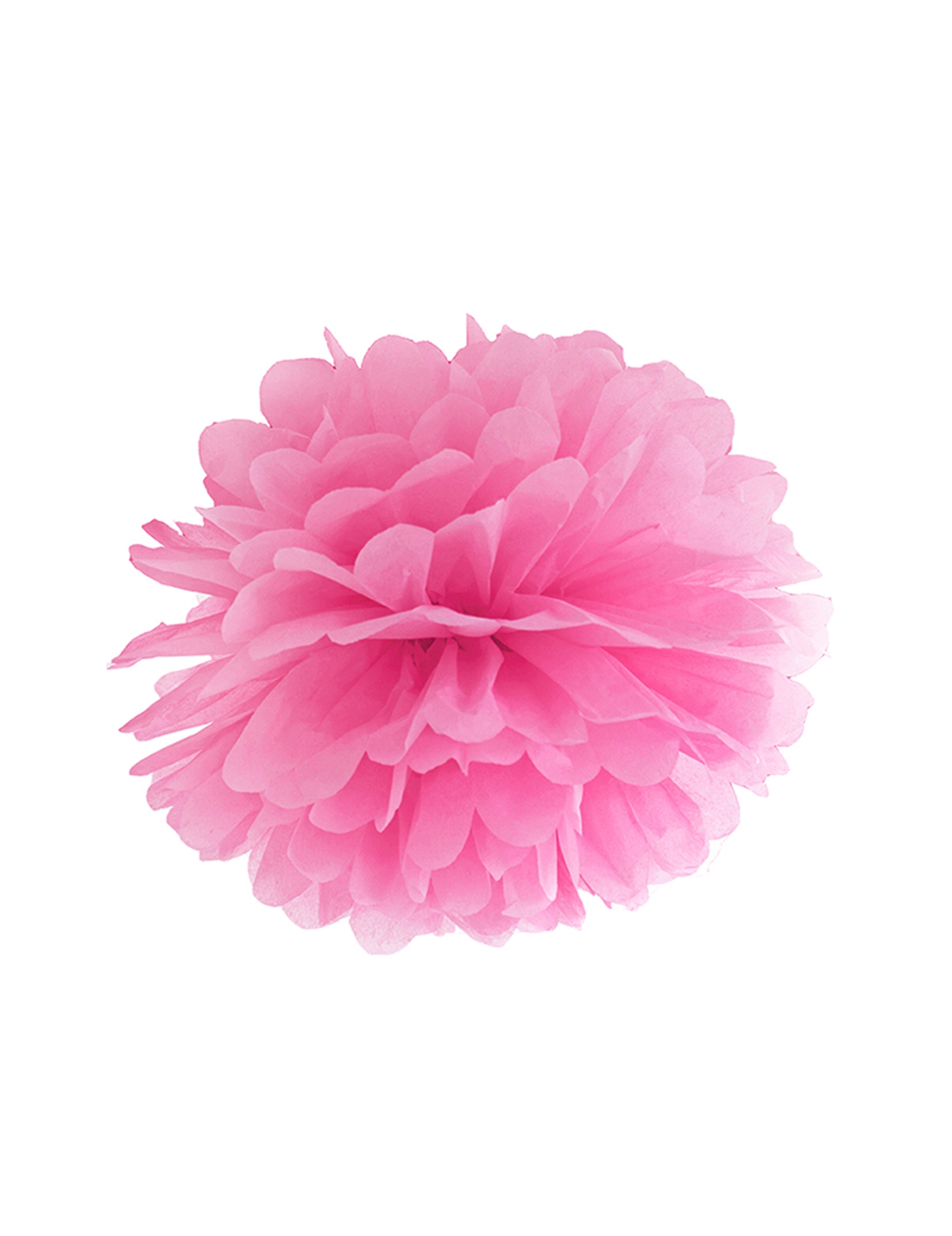 Papier Pompon Fuchsia Hängedeko 25 cm
