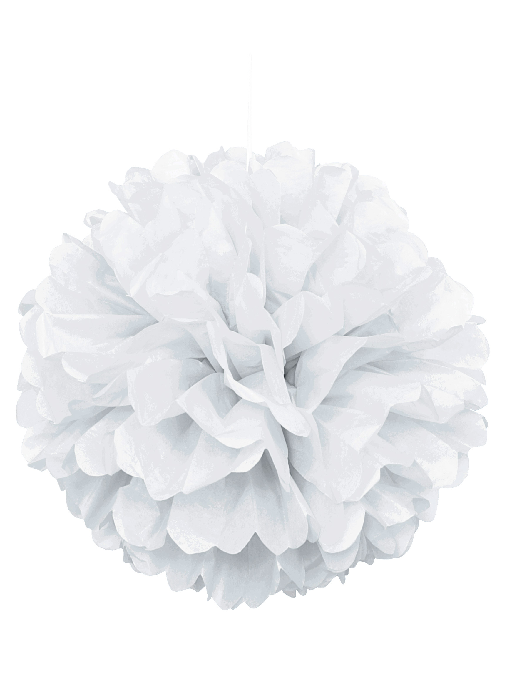 Papier Pompon Weiß 40 cm