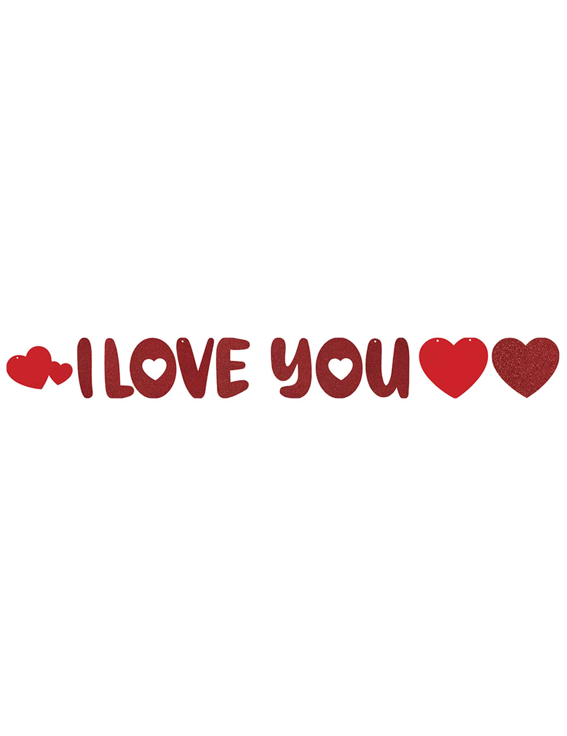 Pappgirlande Herz I love you für Erwachsene