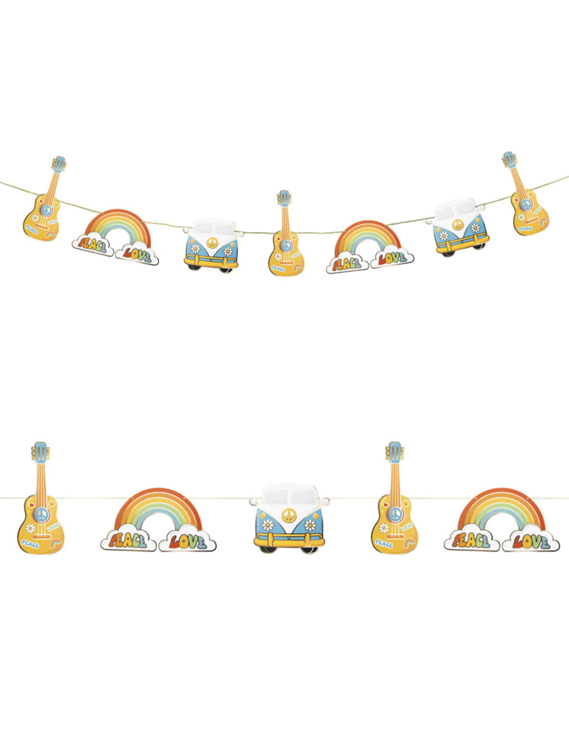 Pappgirlande Hippie Party 3m