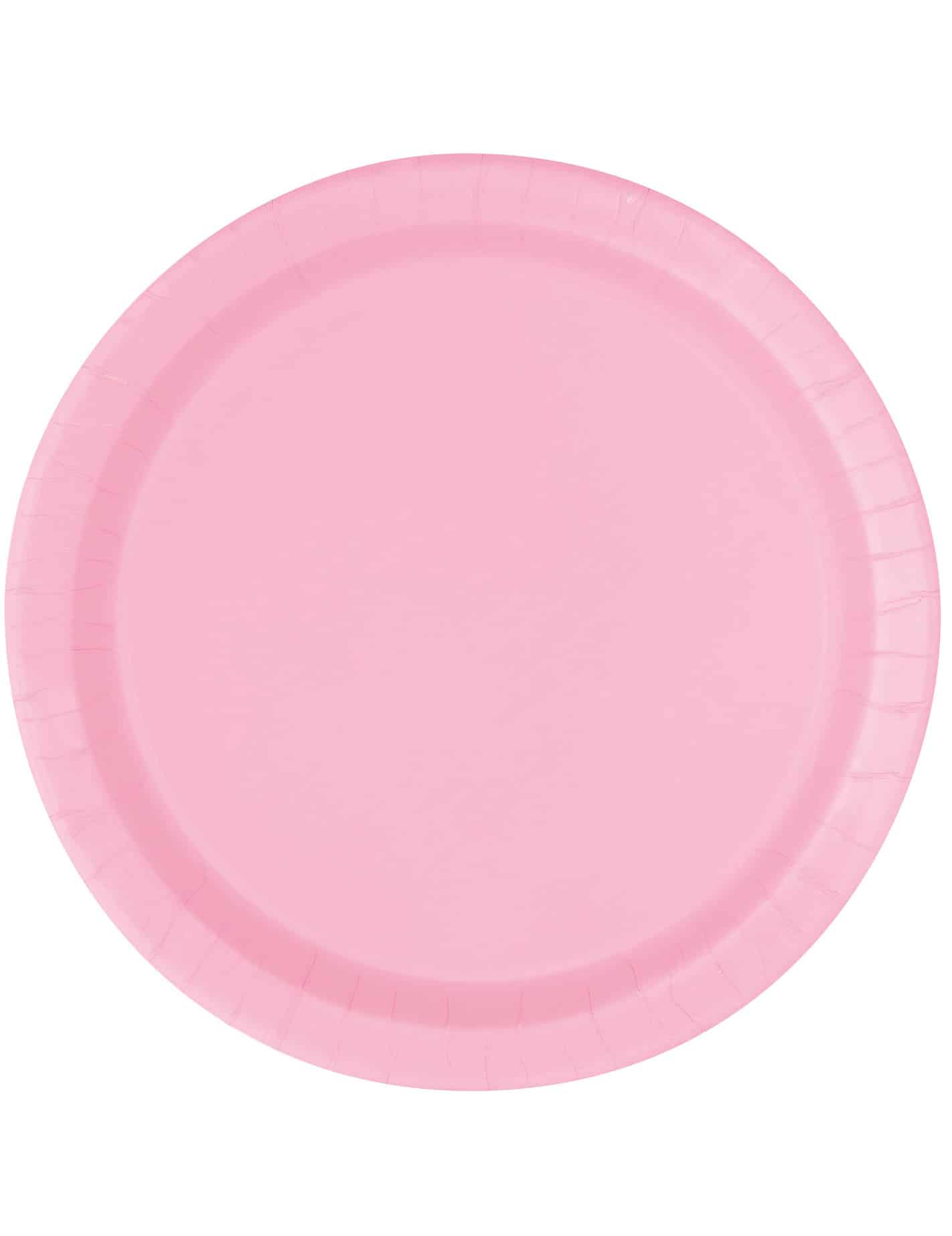 Pappteller 16 Stück 23 cm rosa