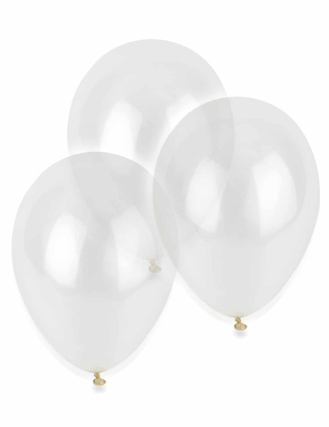 Party Zubehör Luftballons 12 Stück transparent
