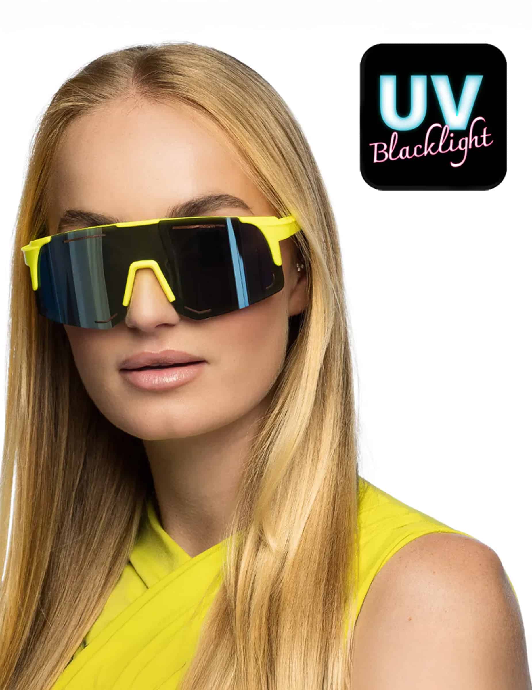 Partybrille Neon Gelb für Erwachsene