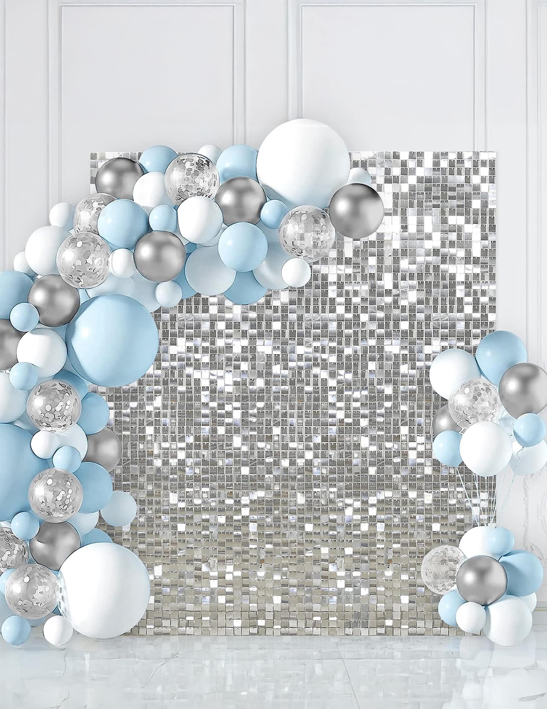 Partydeko Wandpanel 30 x 30 cm glitzer