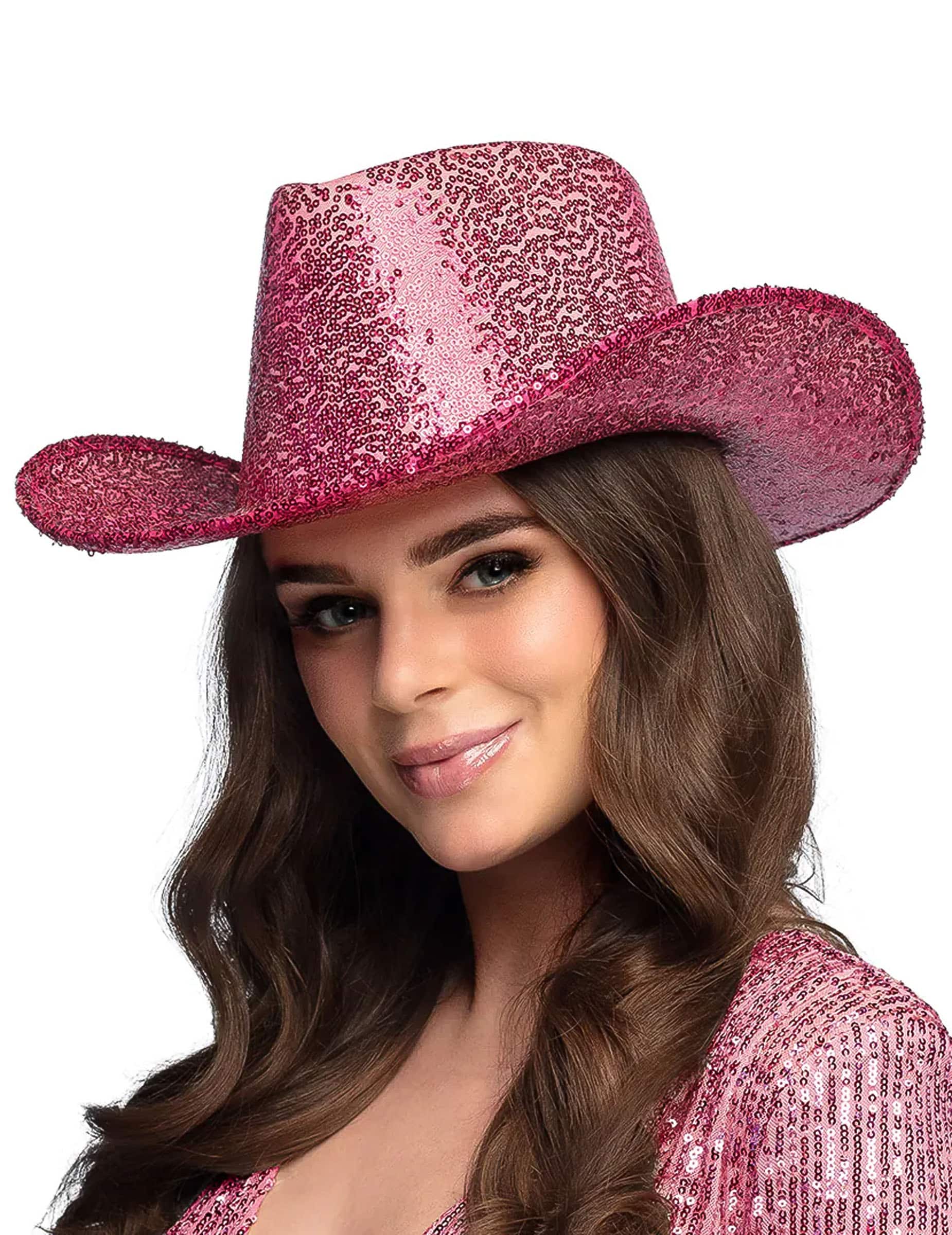 Partyhut Wester für Damen rosa