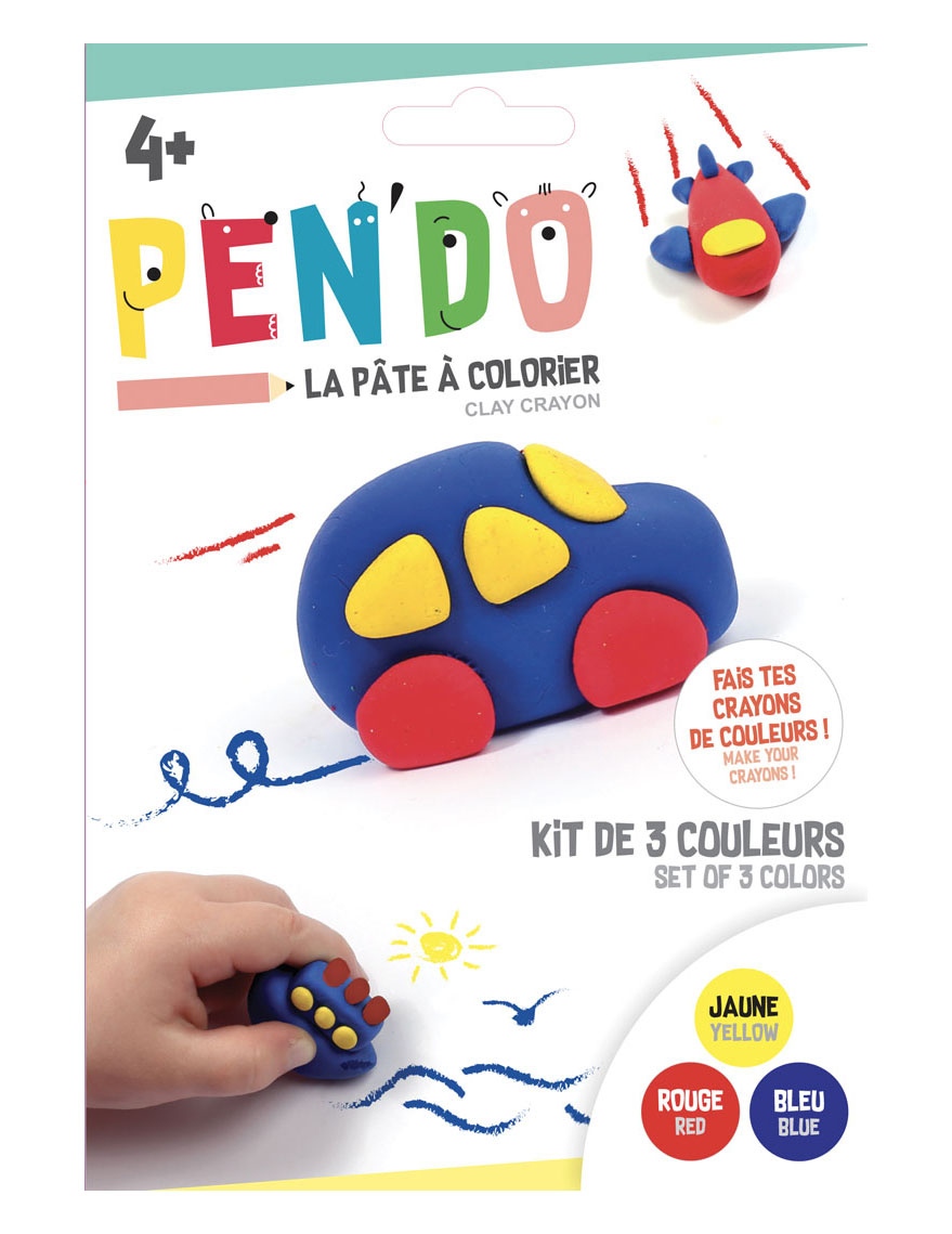 Pen'do Fahrzeug-Set Gelb Rot Blau
