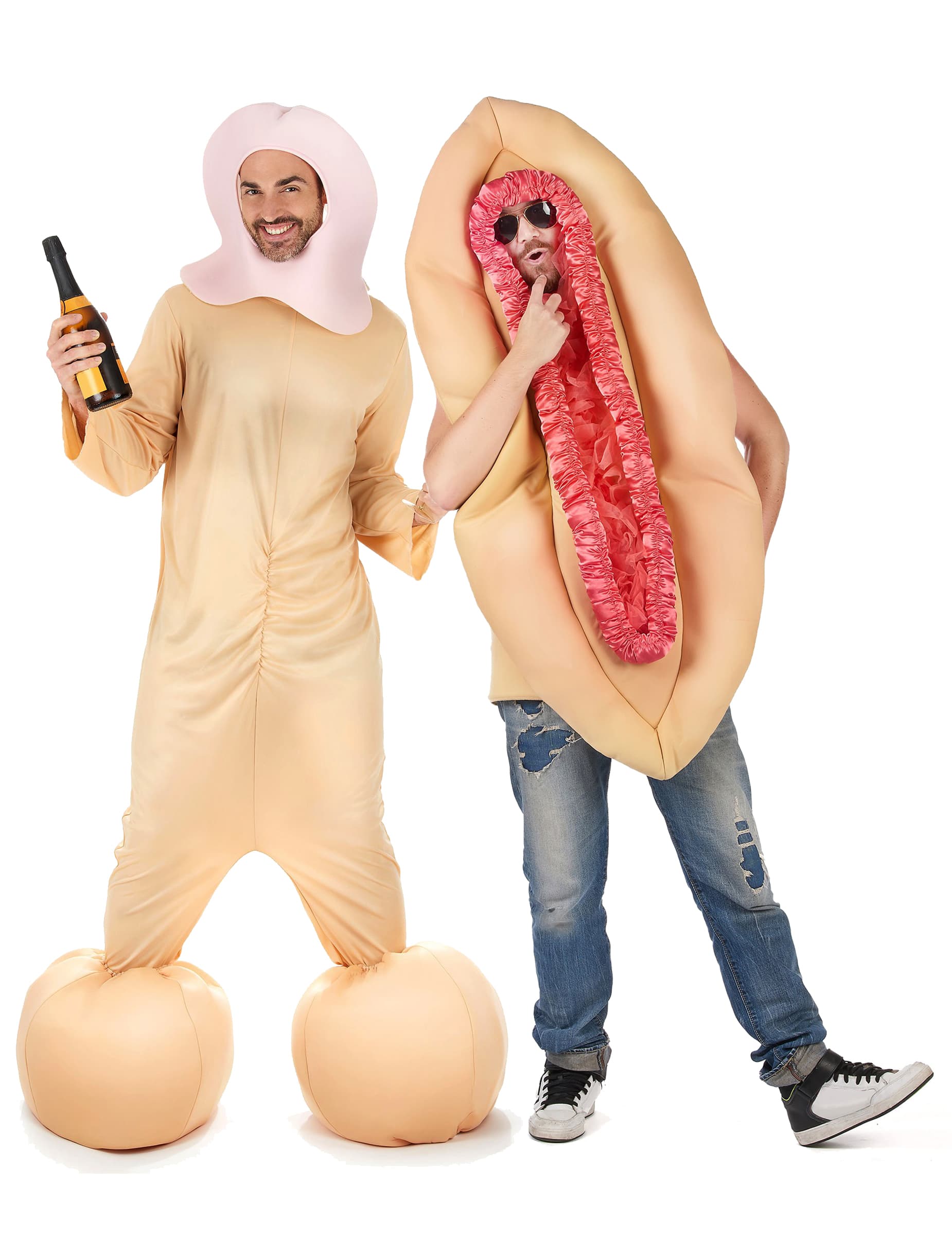 Penis- und Vagina-Paarkostüm für Erwachsene JGA
