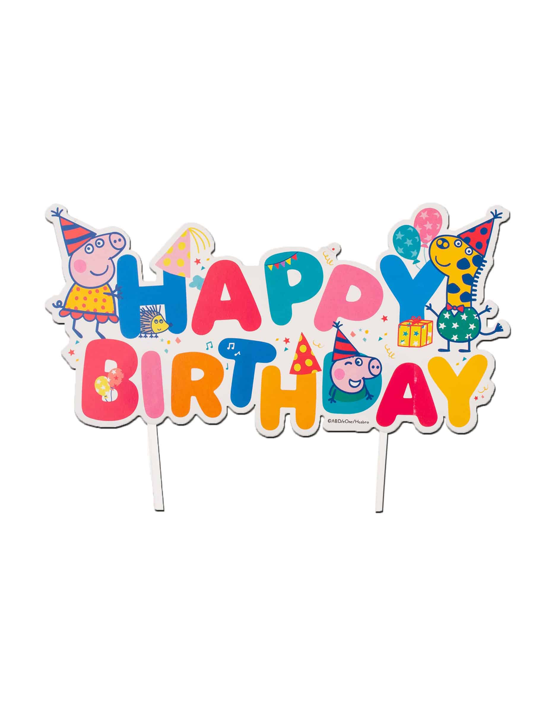 Peppa Wutz Happy Birthday Kuchendeko 17 cm