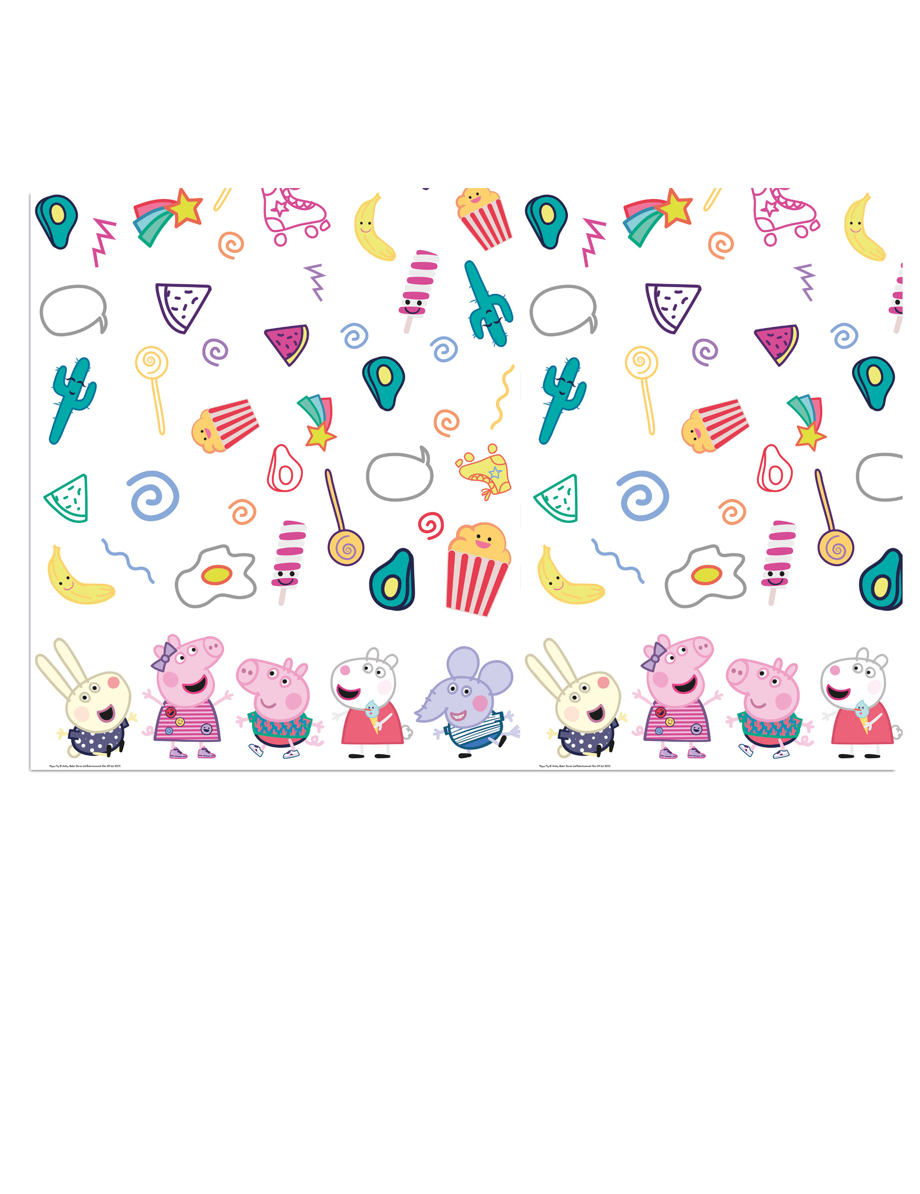 Peppa Wutz-Tischdecke Partyzubehör Kindergeburtstag bunt 120x180 cm
